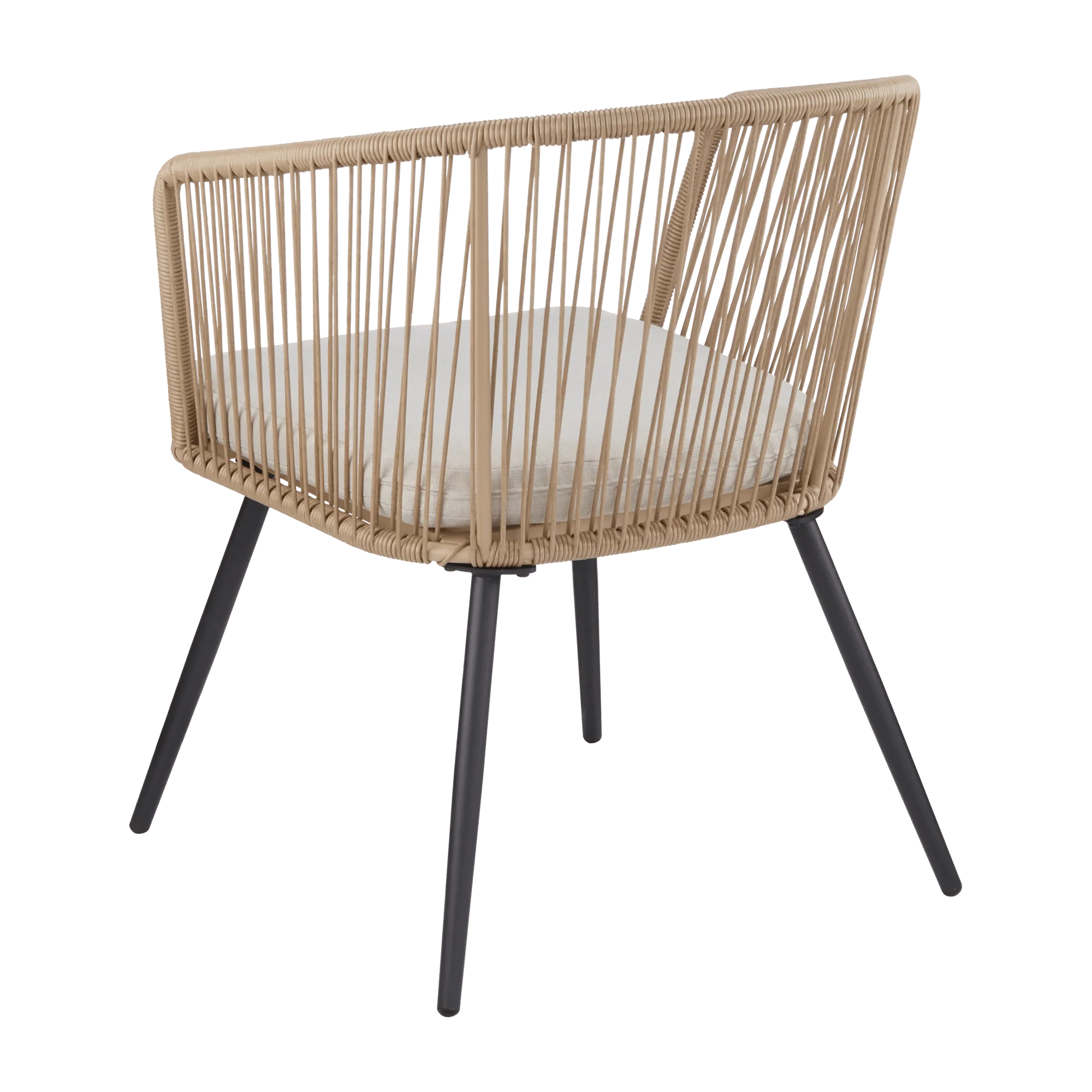 Outdoor rope chair beige - Image 4