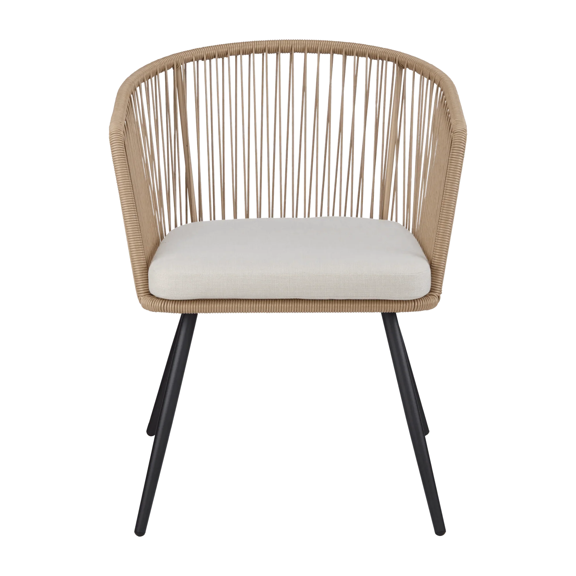 Outdoor rope chair beige - Image 5