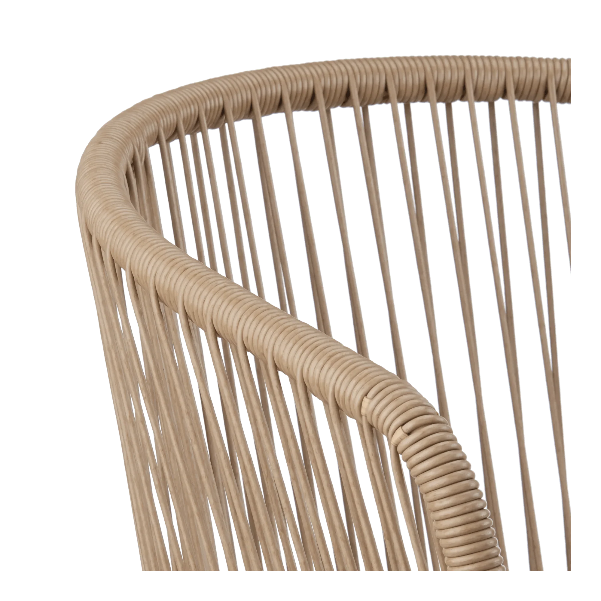 Outdoor rope chair beige - Image 7