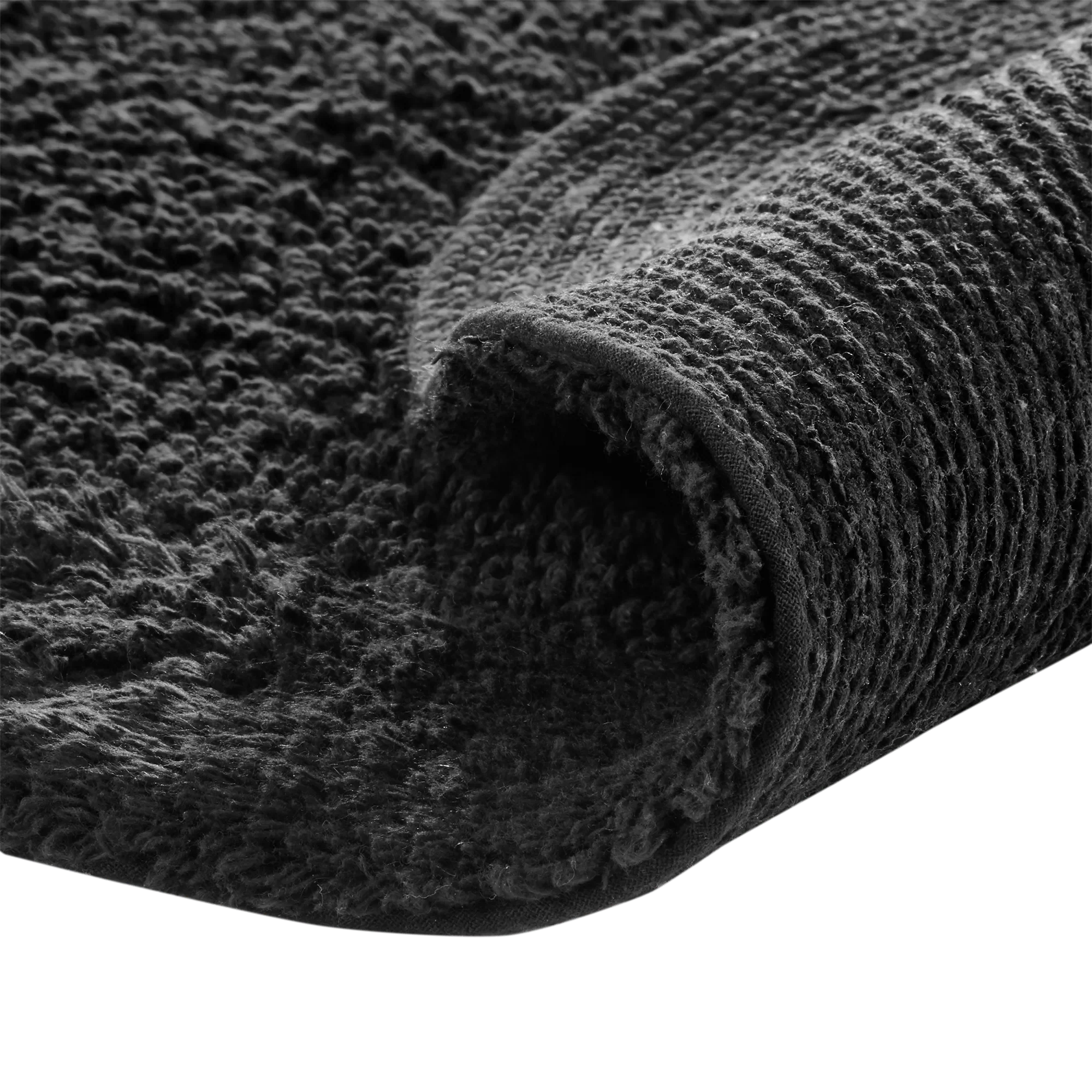 Black Oval Tufted Bath Mat - Image 5