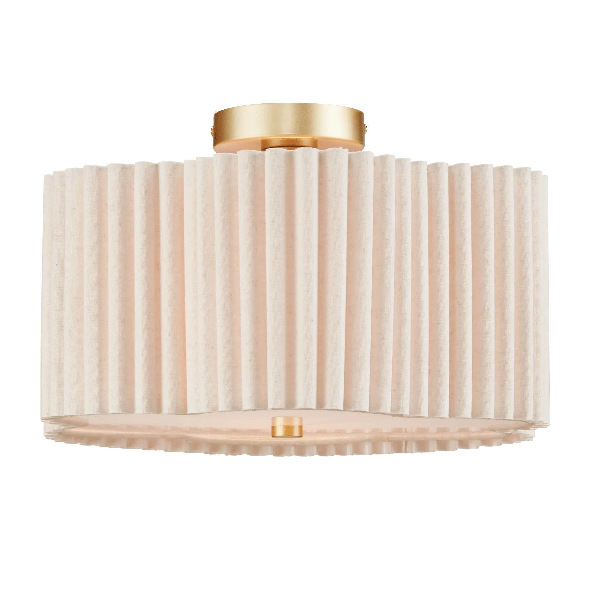 Pleated Linen Ceiling Lamp - Image 3