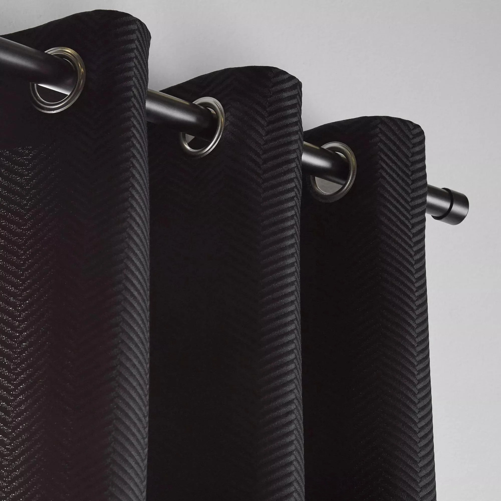 Black Quincy Panel Curtain - Image 2