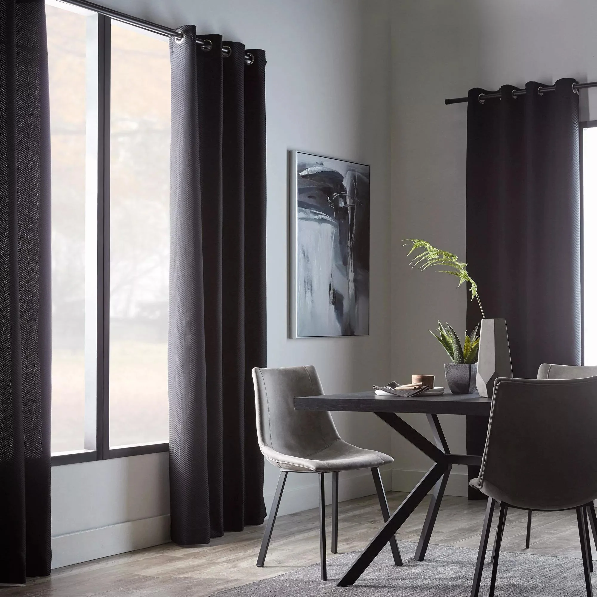 Black Quincy Panel Curtain - Image 3