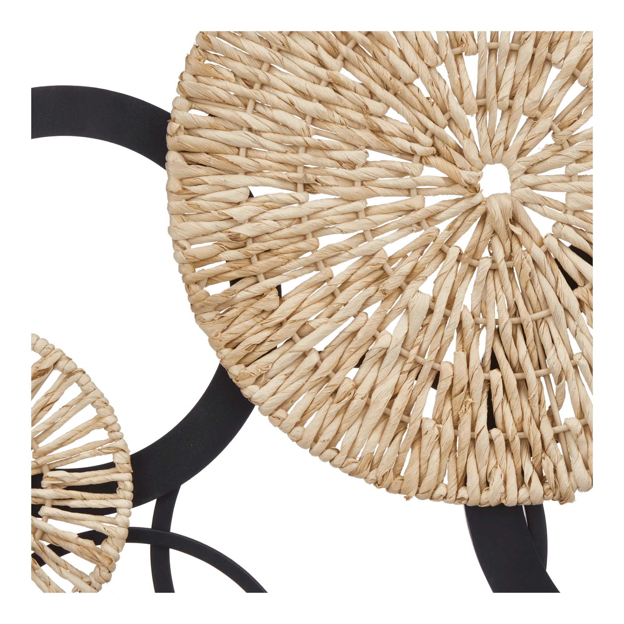 Rattan and Metal Circles Wall Art - Image 3