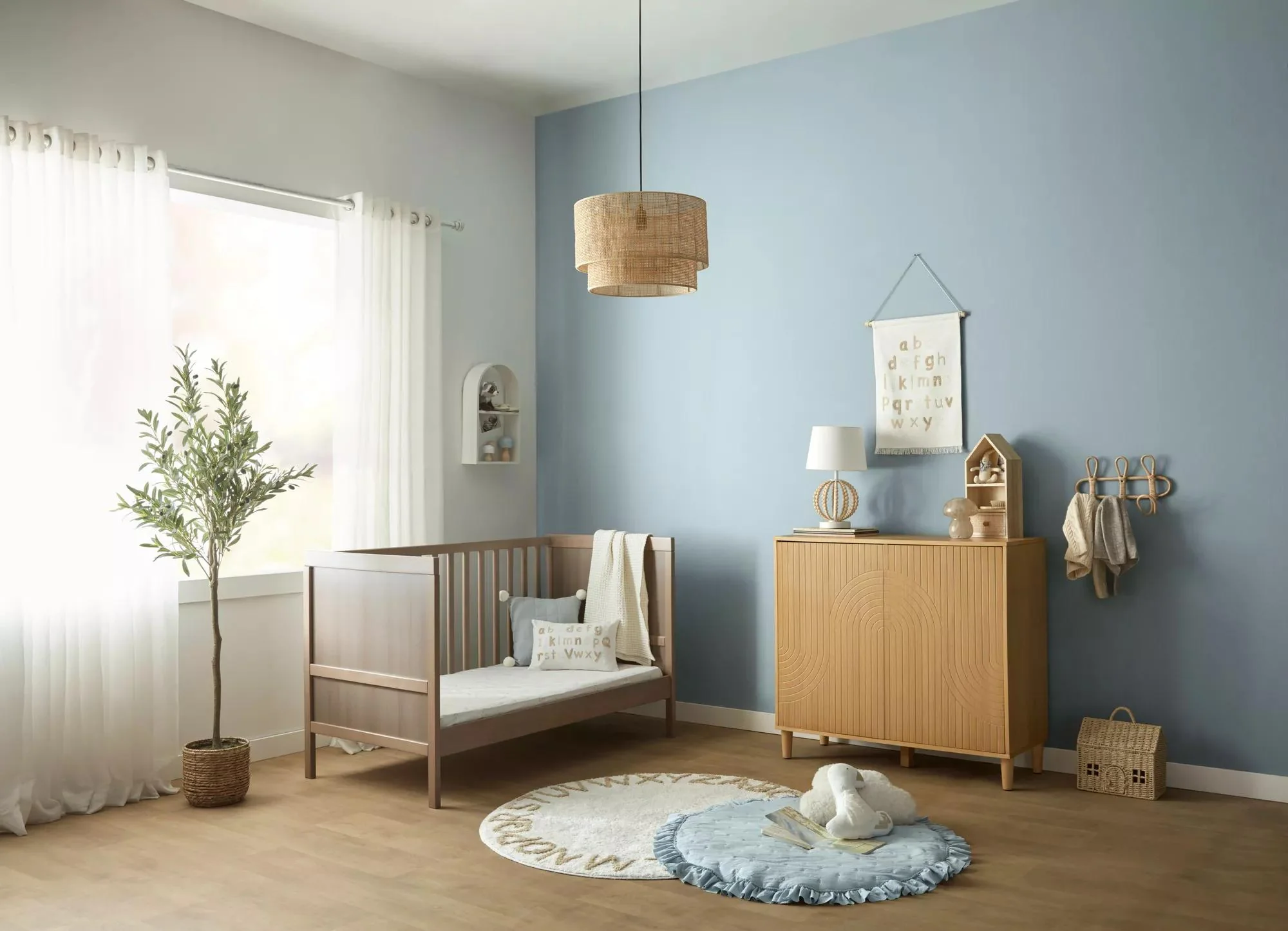 Wooden Bead Base Table Lamp - Image 7