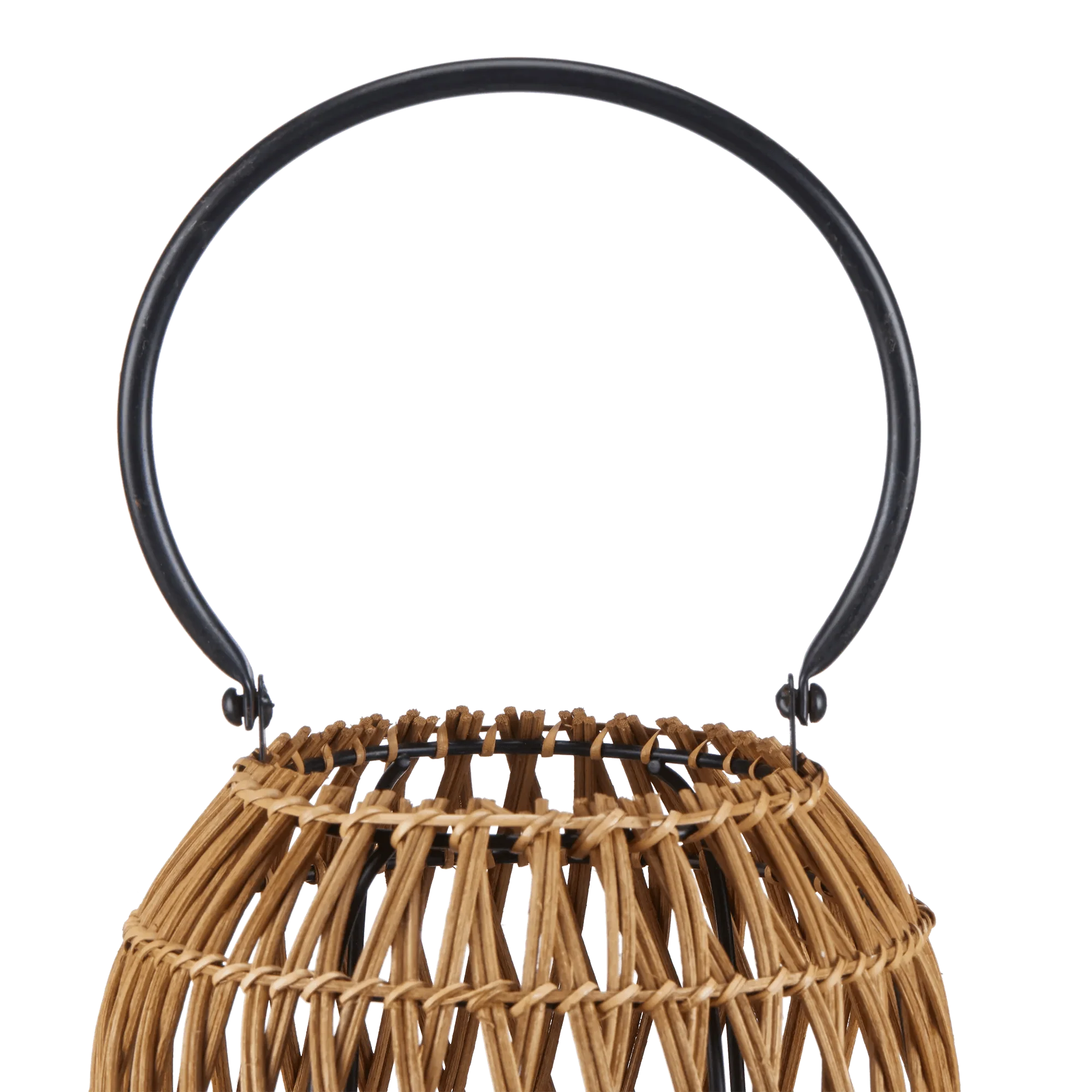 Rattan Lantern with Metal Handle - Image 5