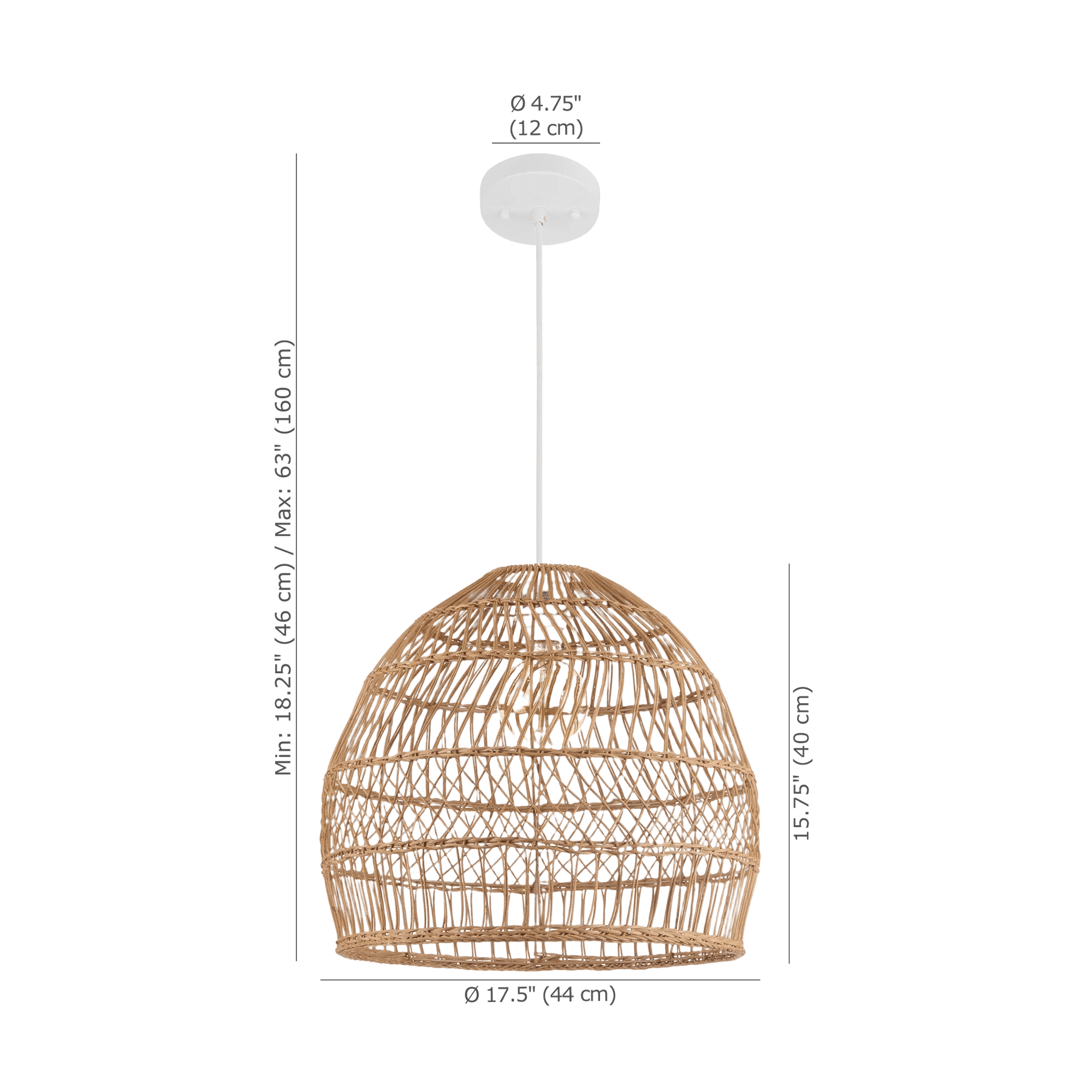 Rattan Natural Ceiling Lamp - Image 5