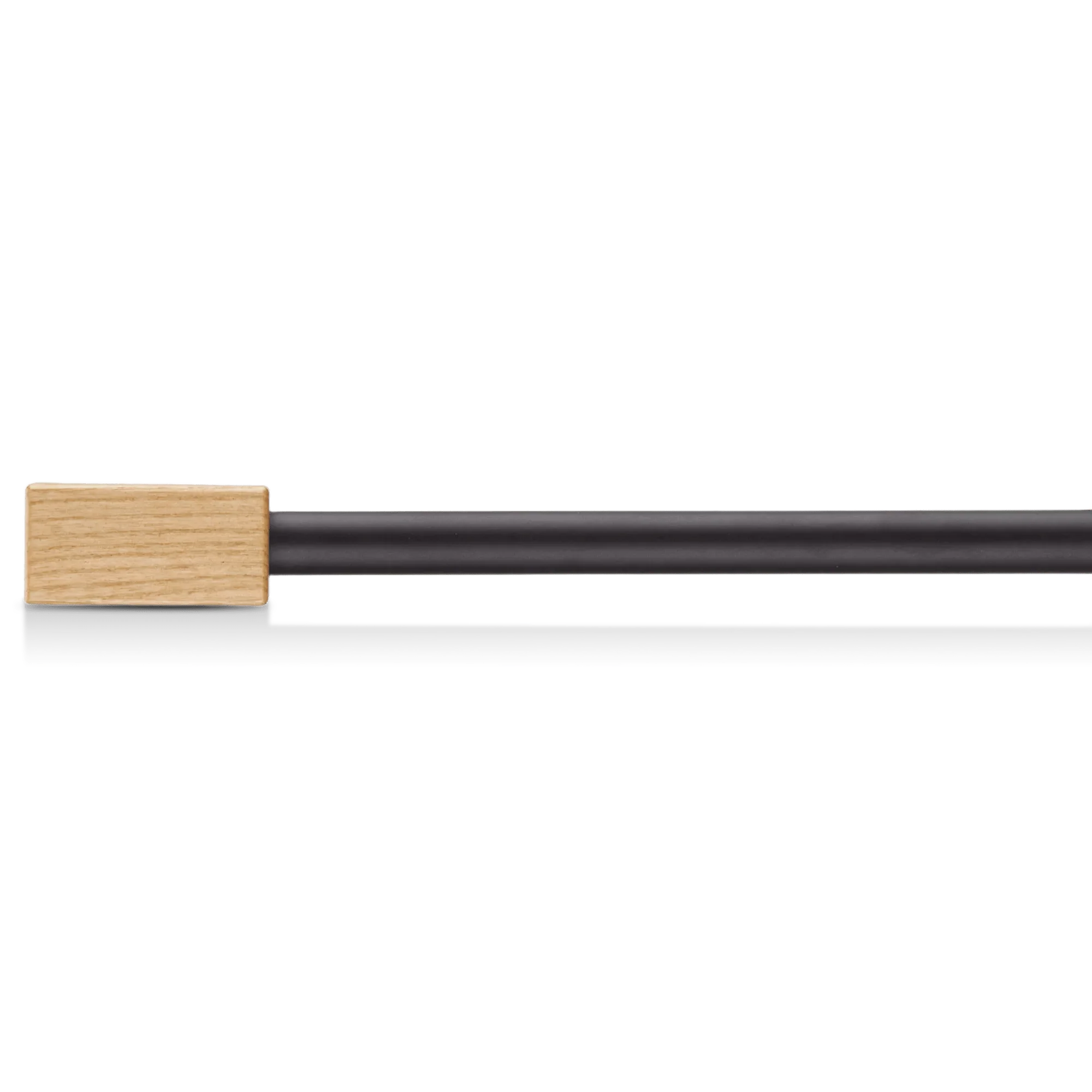 Rectangular Wood Curtain Rod Set - Diameter 22/25 mm