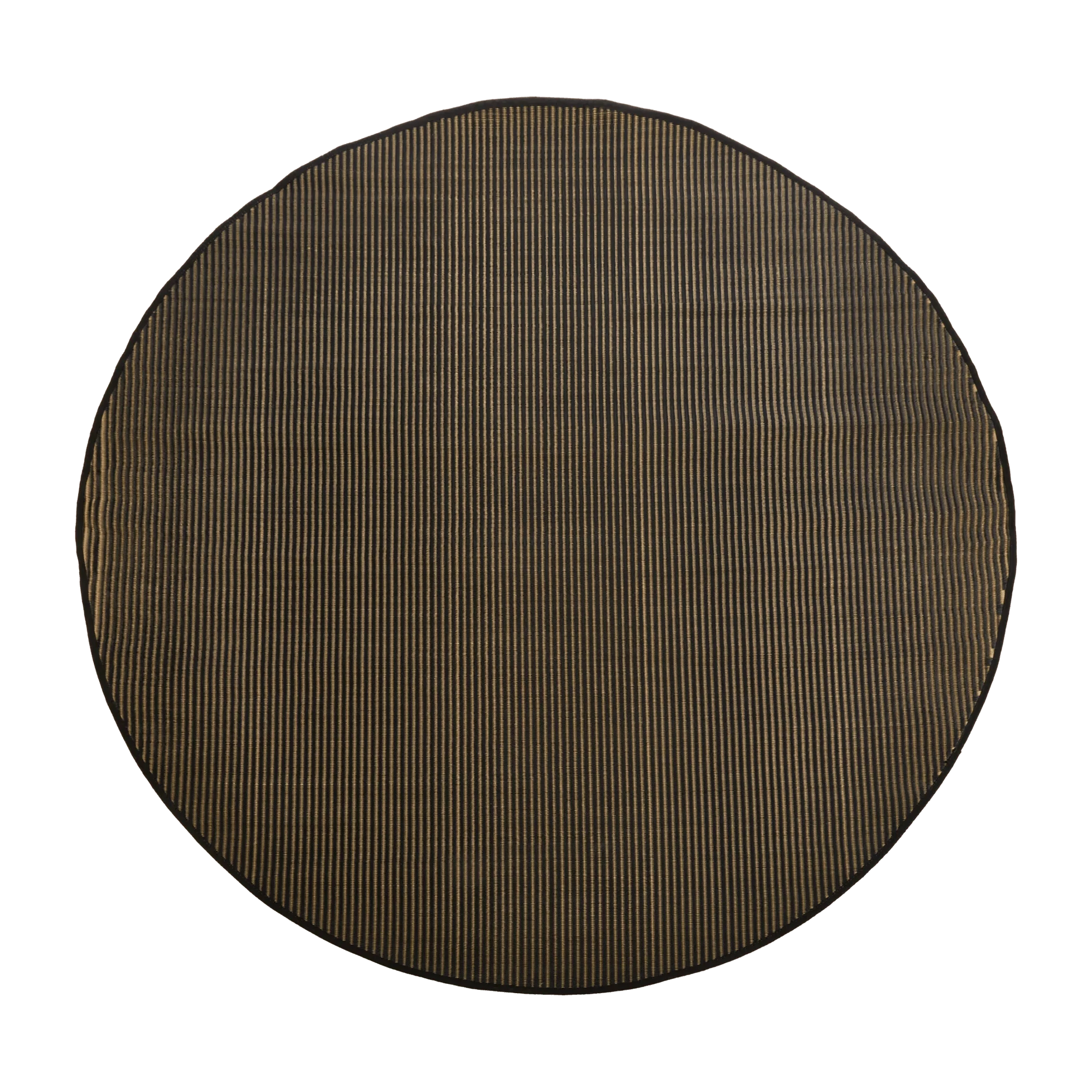 Reversible Round Black Outdoor Rug - Image 2