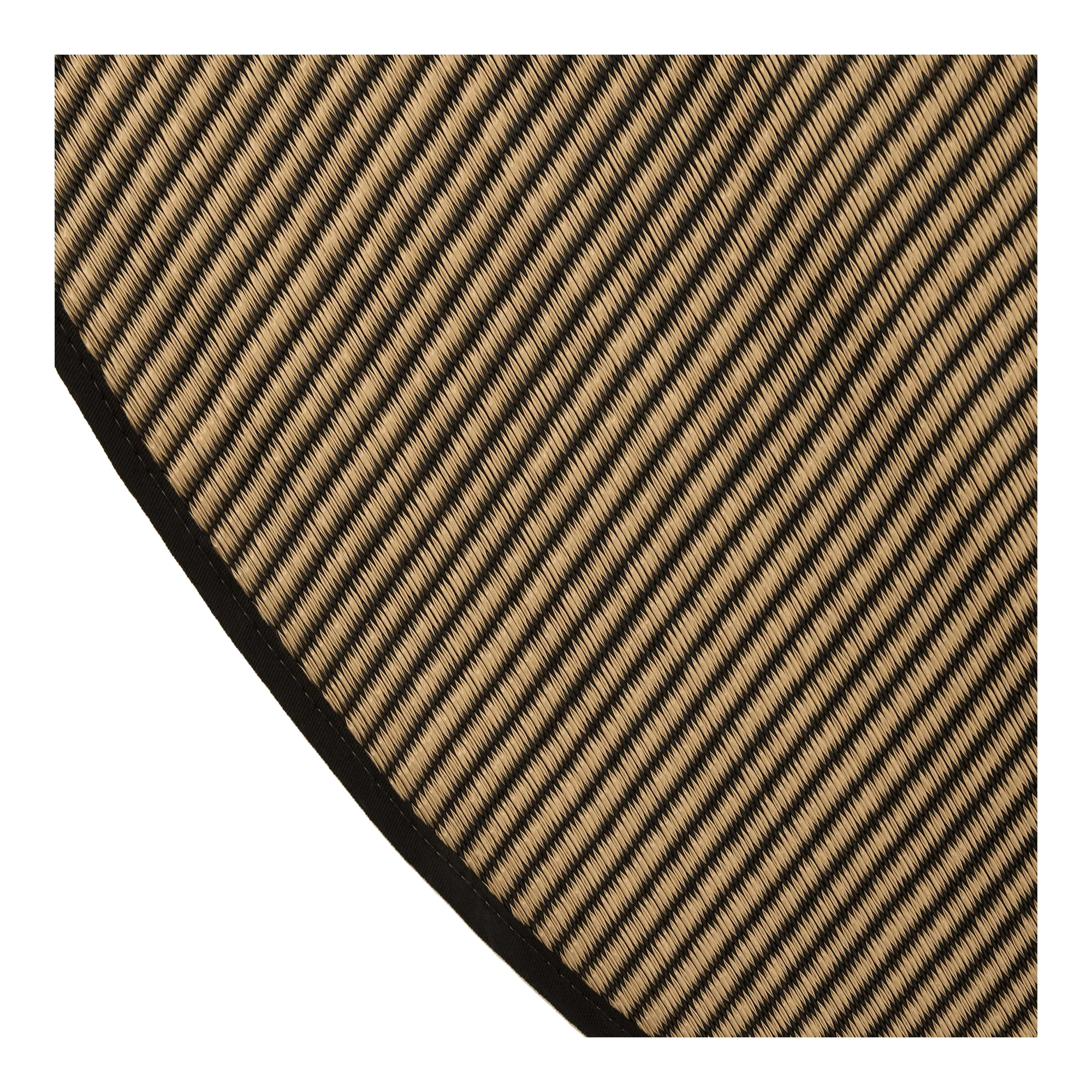 Reversible Round Black Outdoor Rug - Image 3