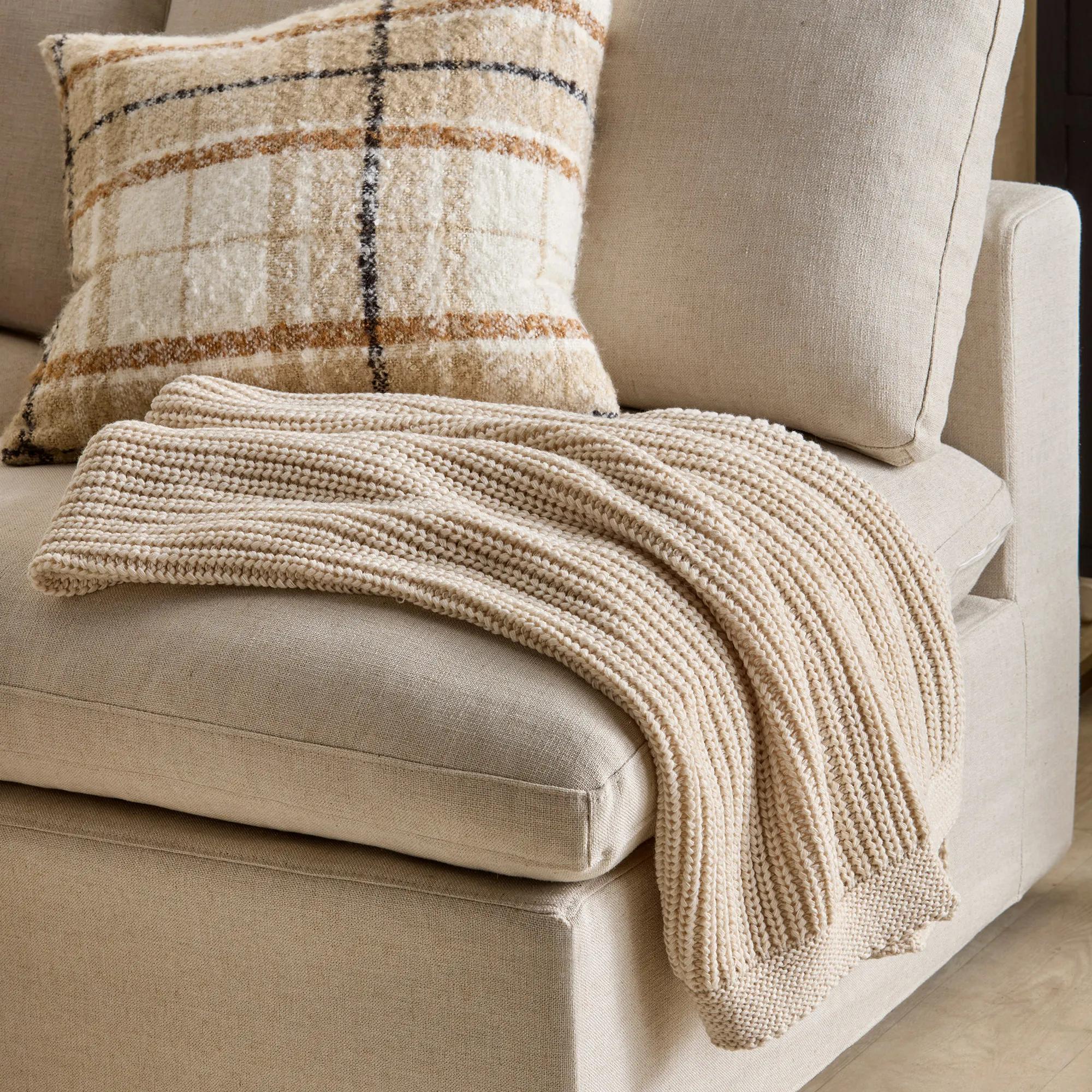 Beige Ribba Throw - Image 2