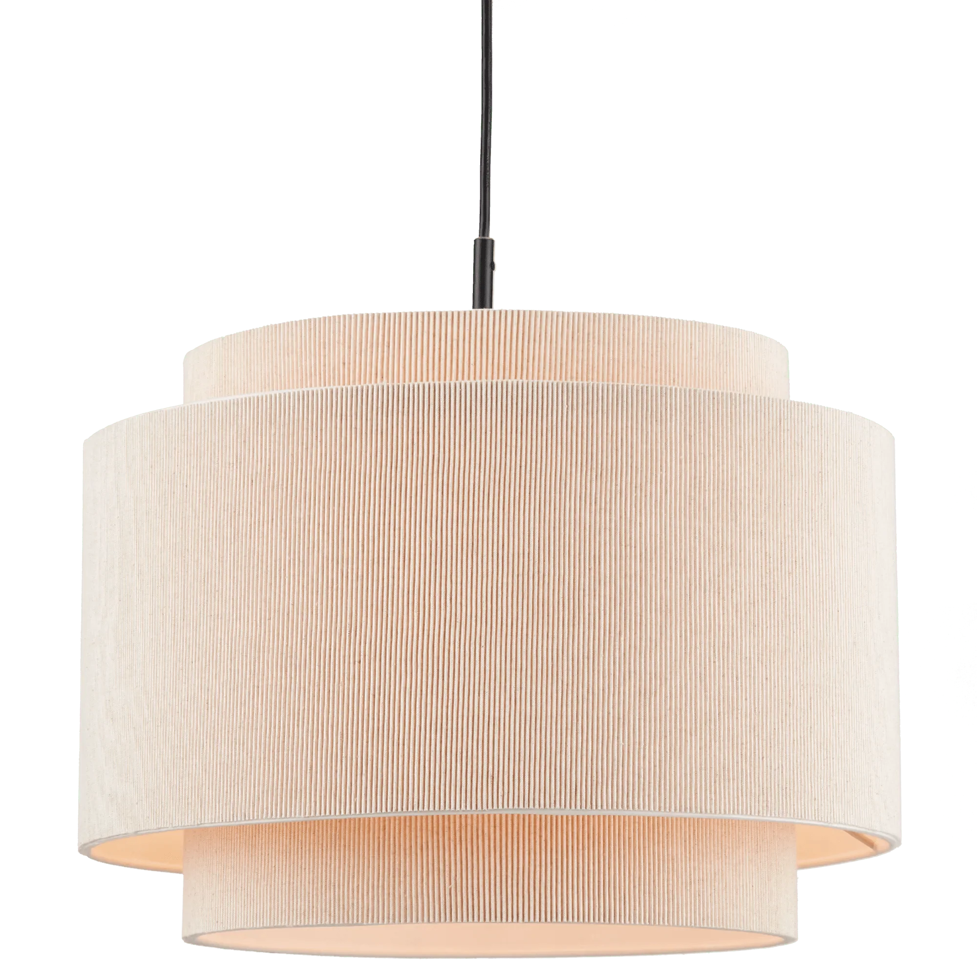 Ribbed Beige Ceiling Lamp - Image 3