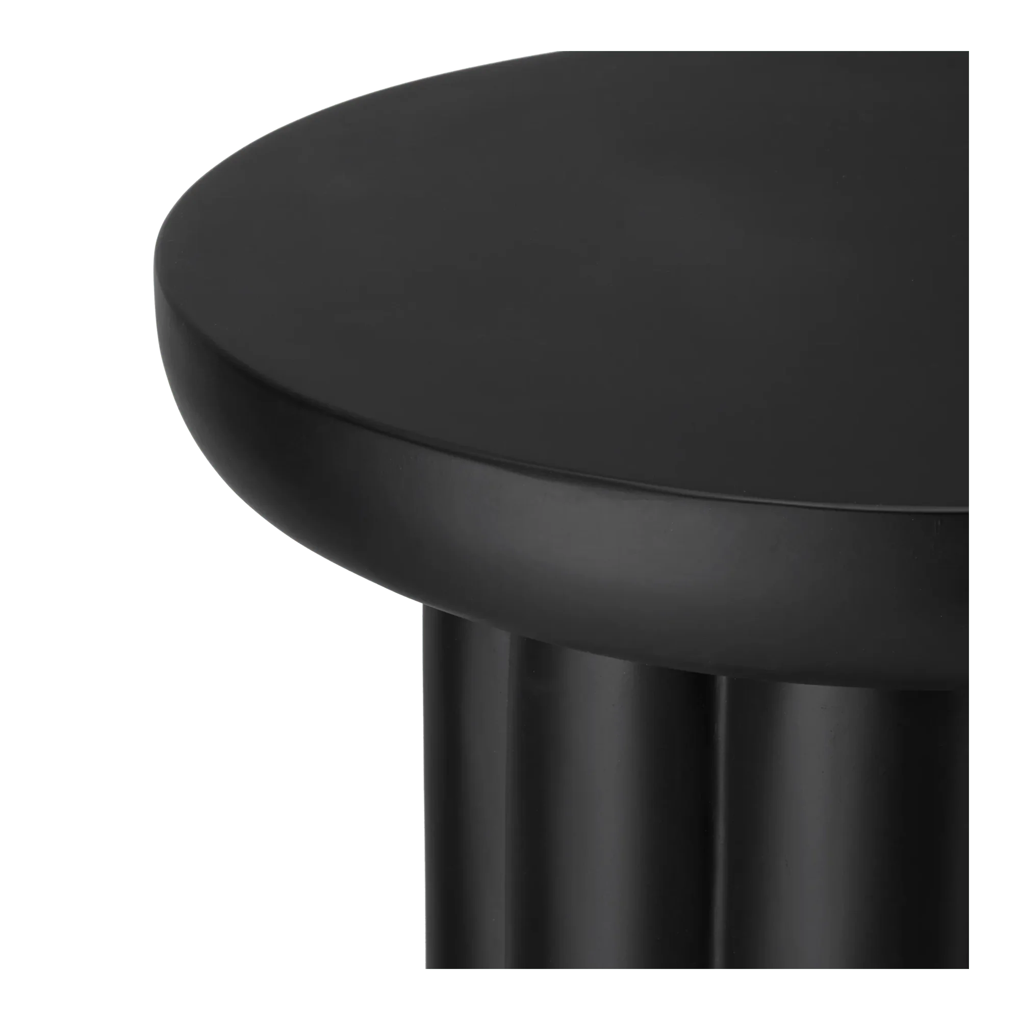 Ribbed Black Side Table - Image 3