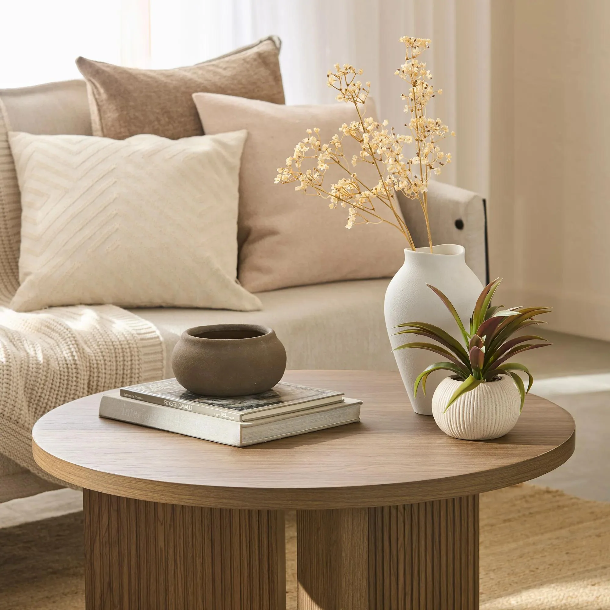 Ribbed Black Side Table - Image 4