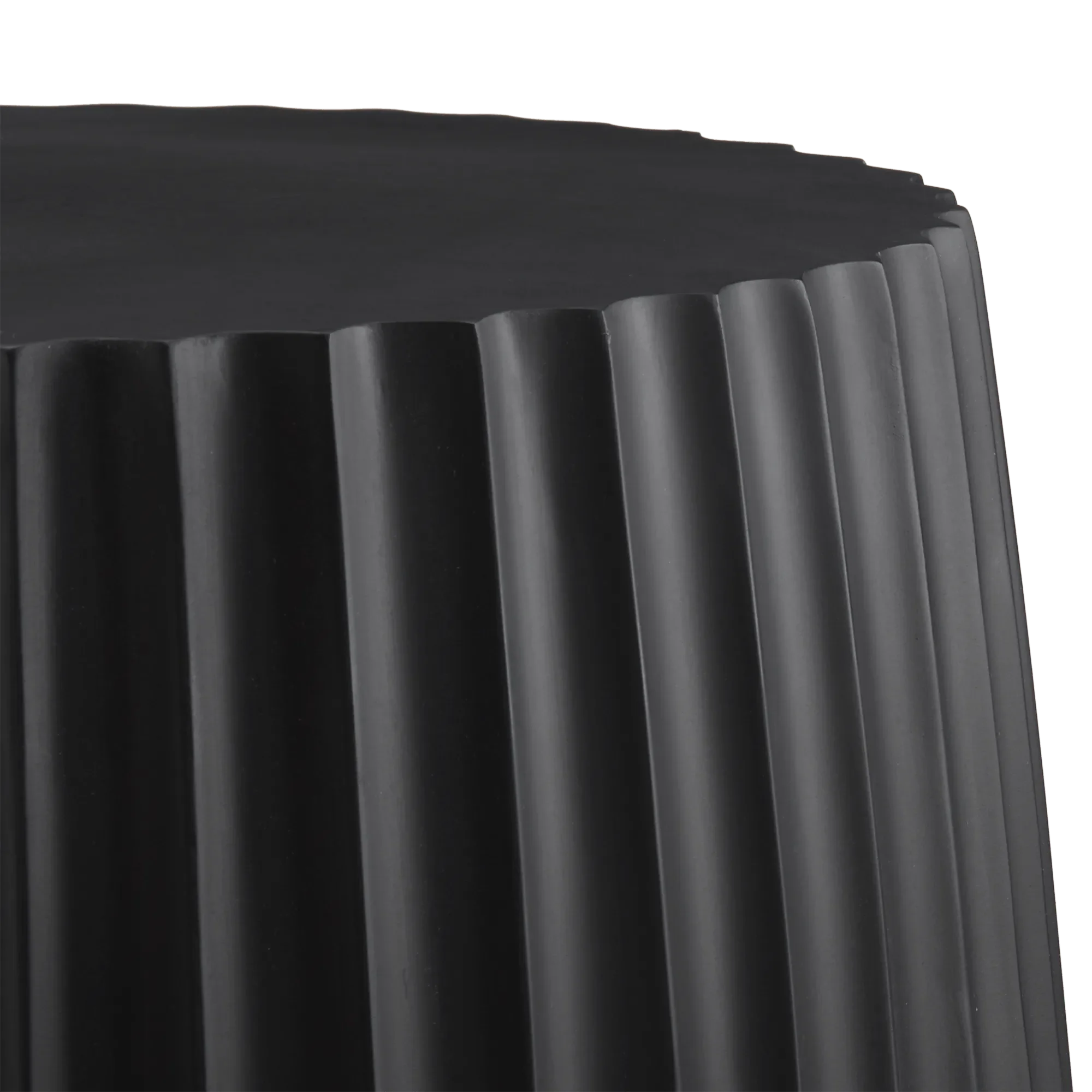 Ribbed Black Side Table - Image 2