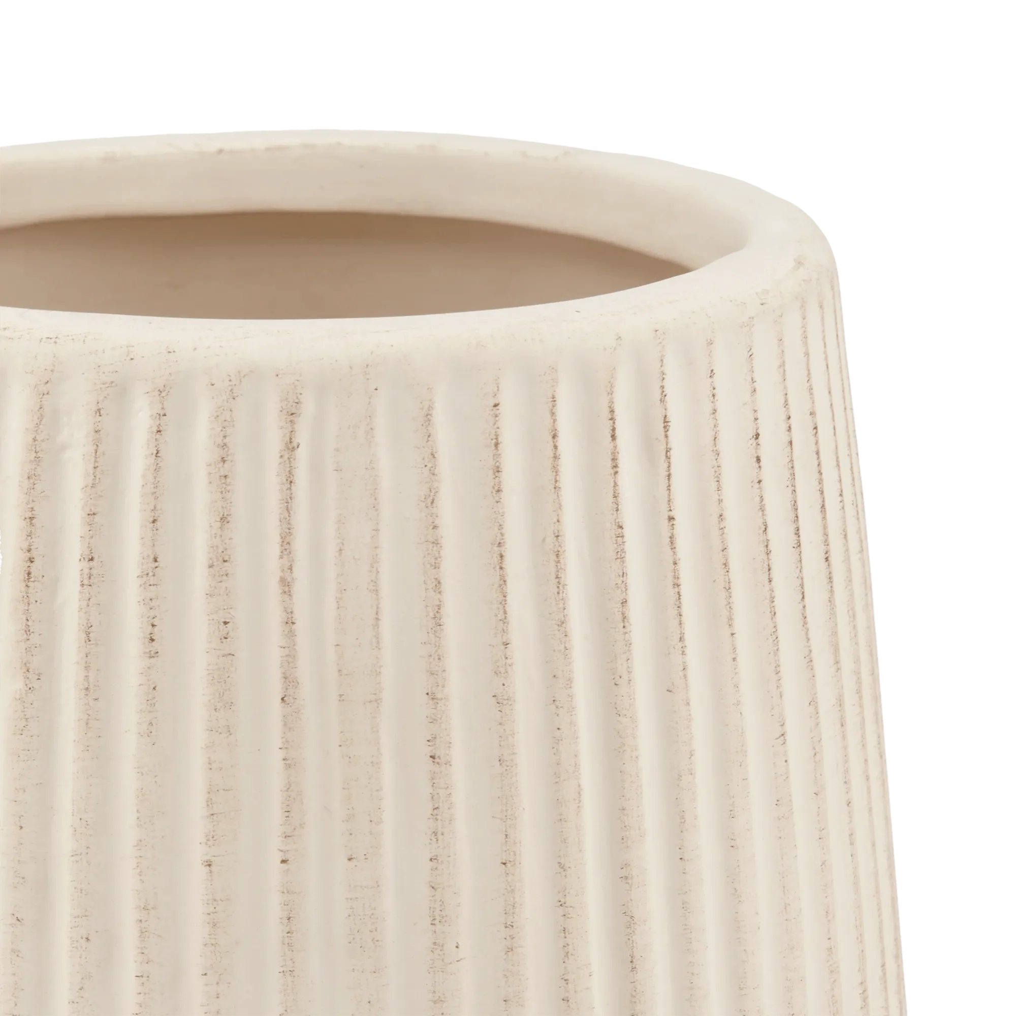 Ribbed Ceramic Floor Vase - Image 3