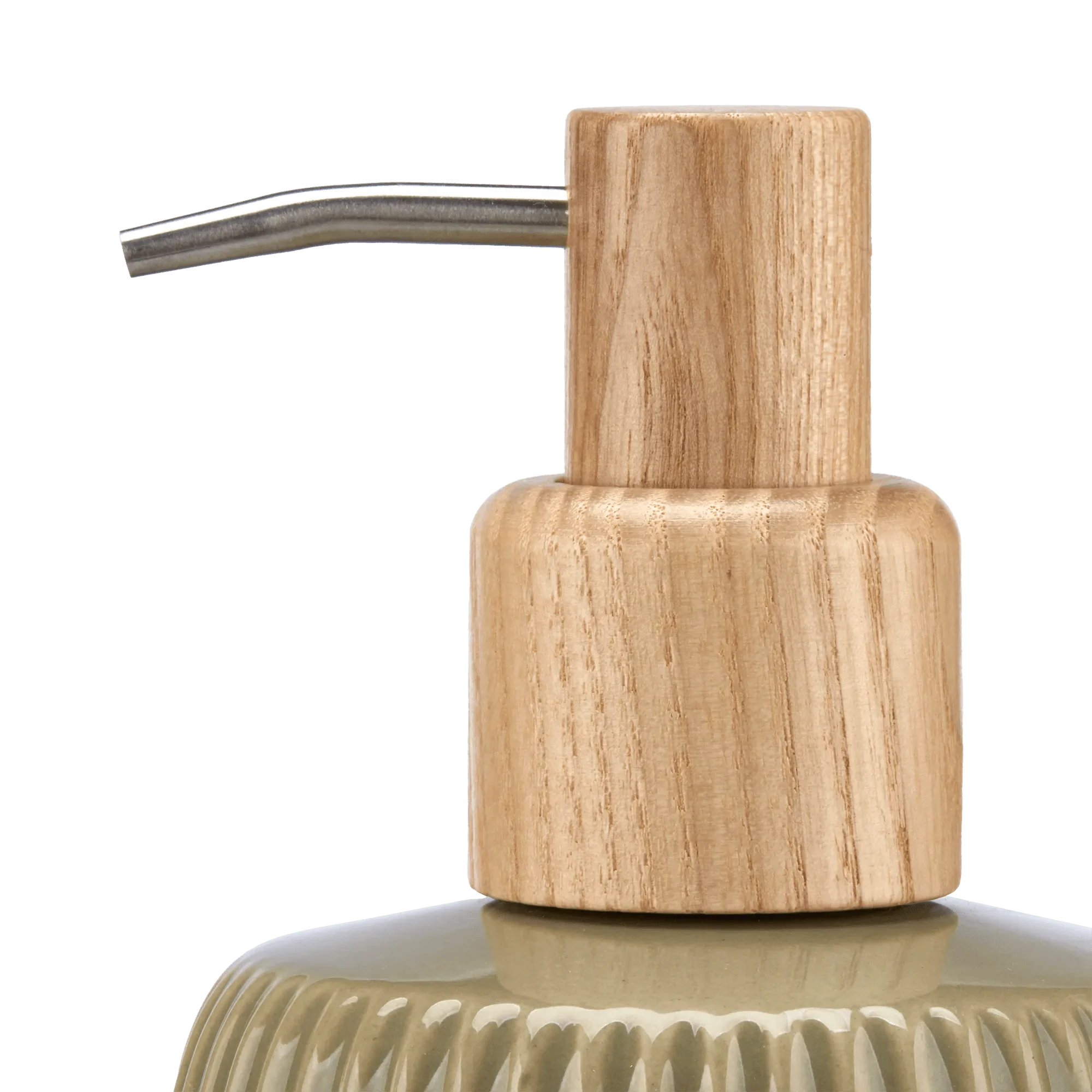 Ribbed Ceramic Soap Pump Dispenser - Image 2