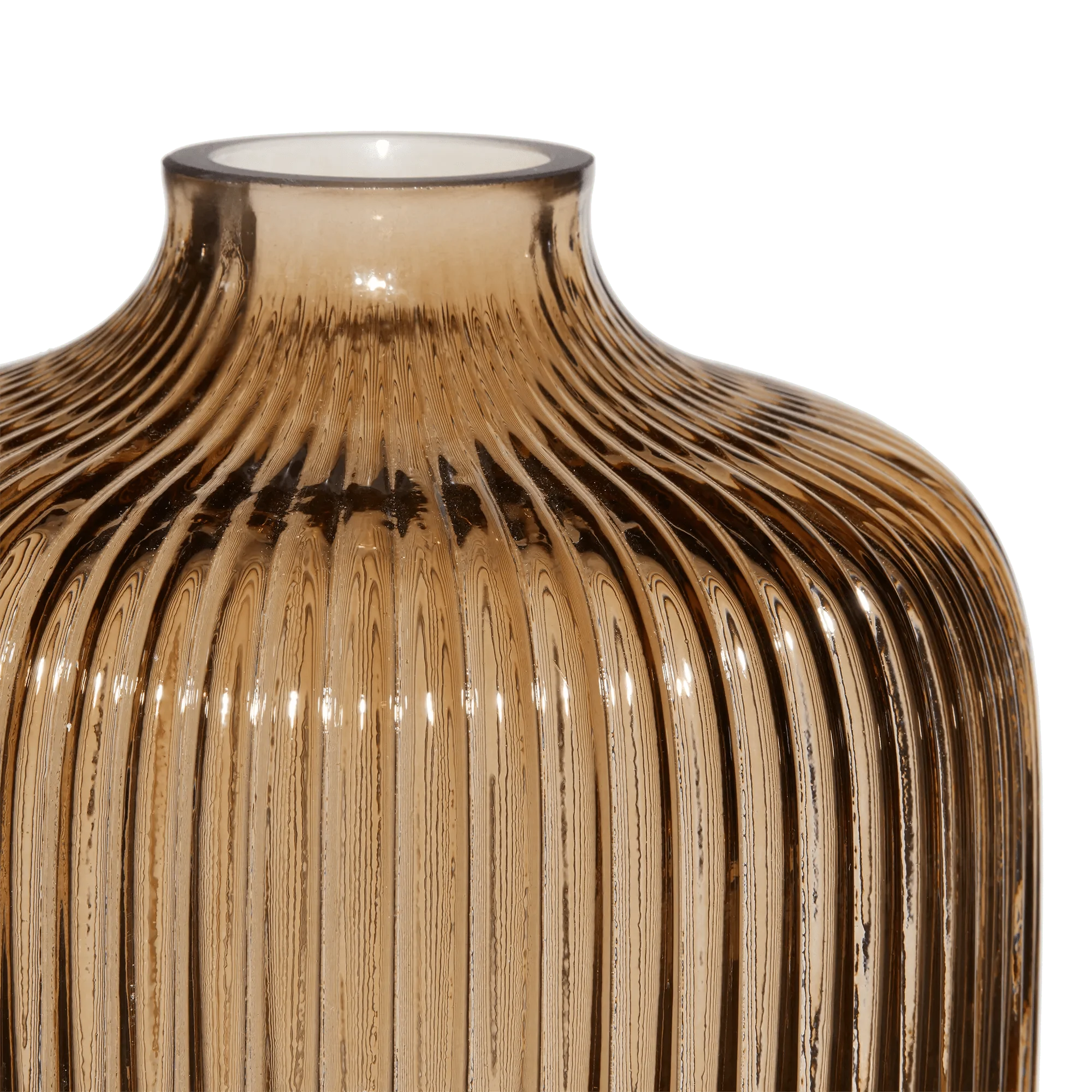 Ribbed Decorative Glass Vase - Image 2