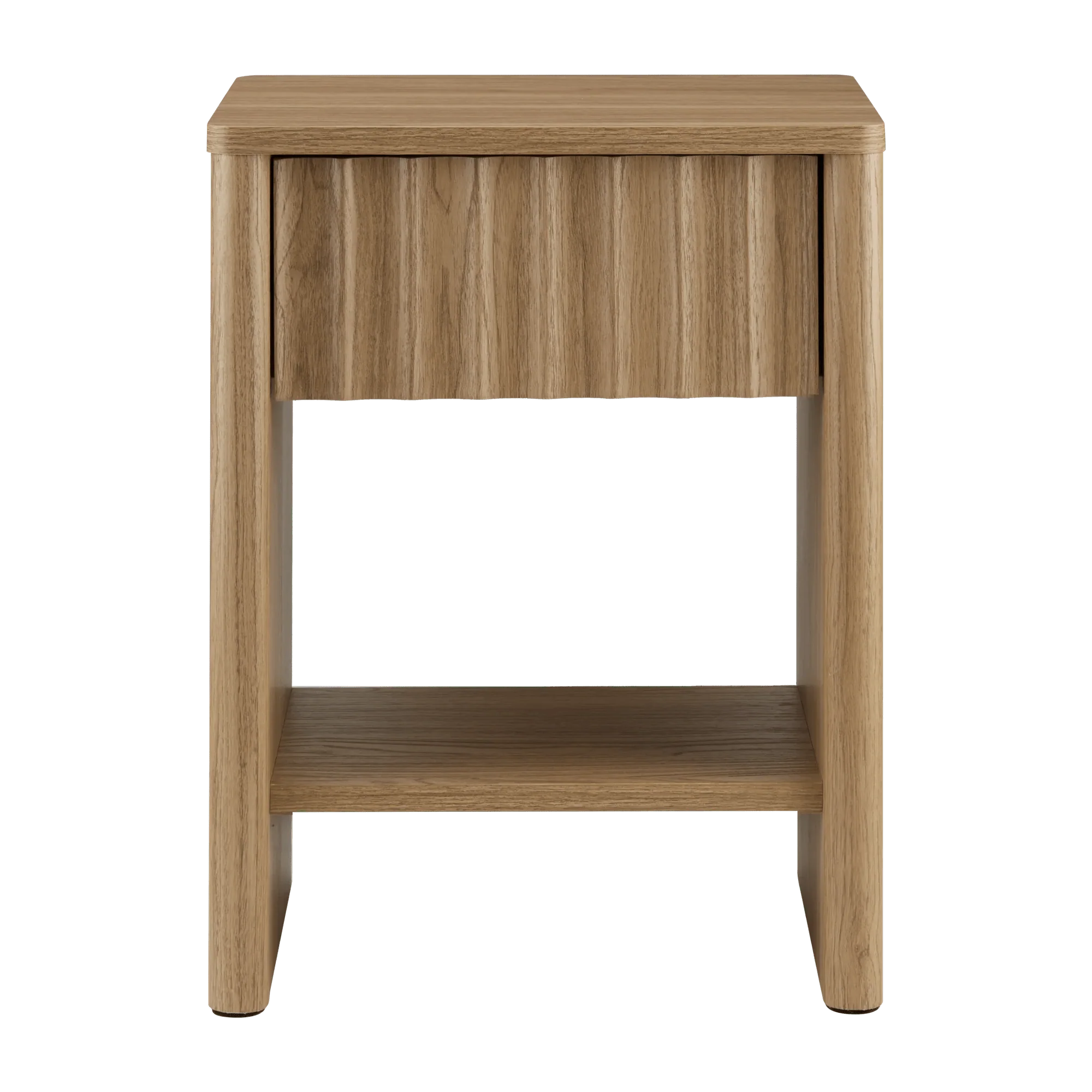 Ribbed Wooden Nightstand - Image 4
