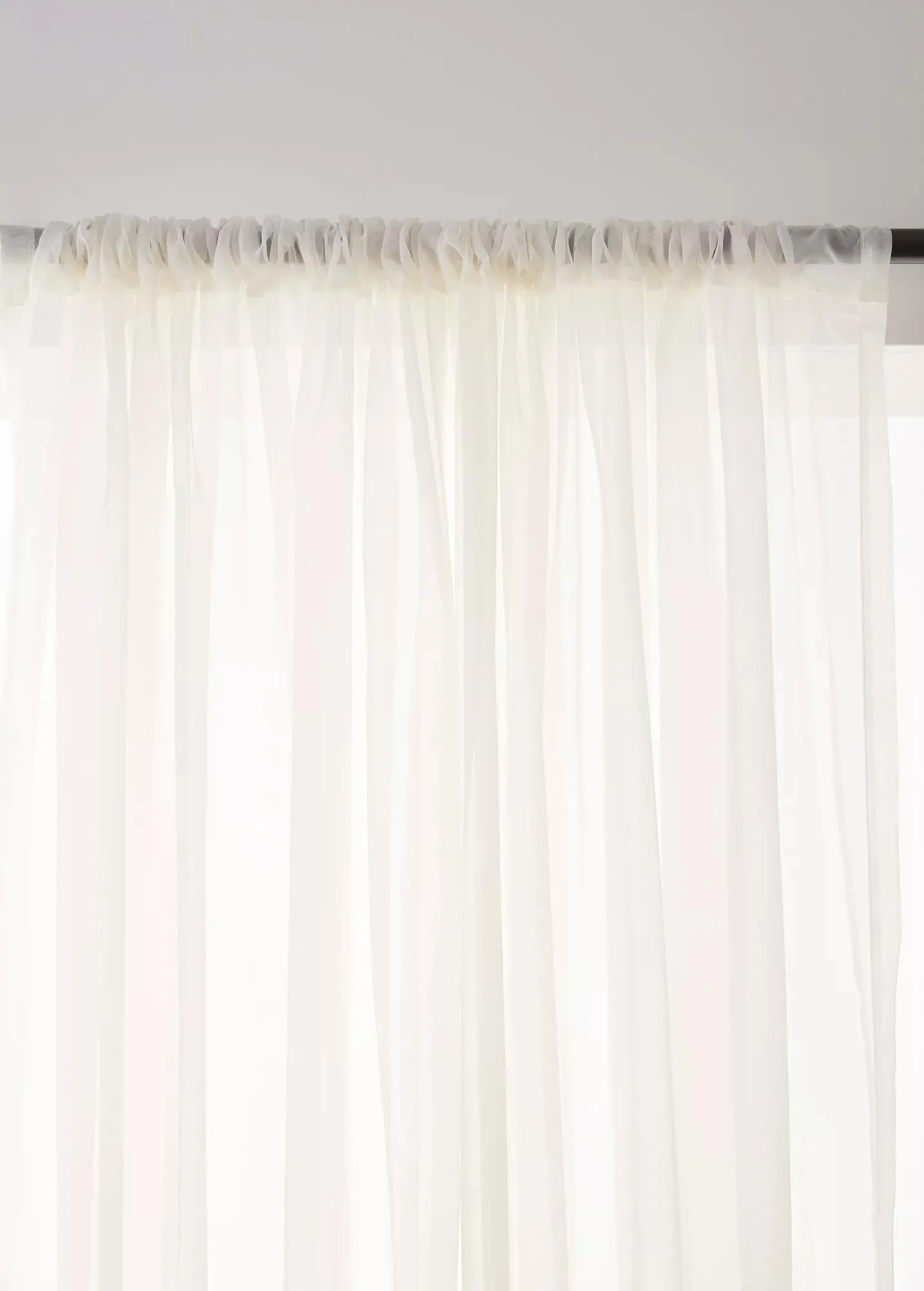 Ivory Rod Pocket Sheer Curtain - Image 2
