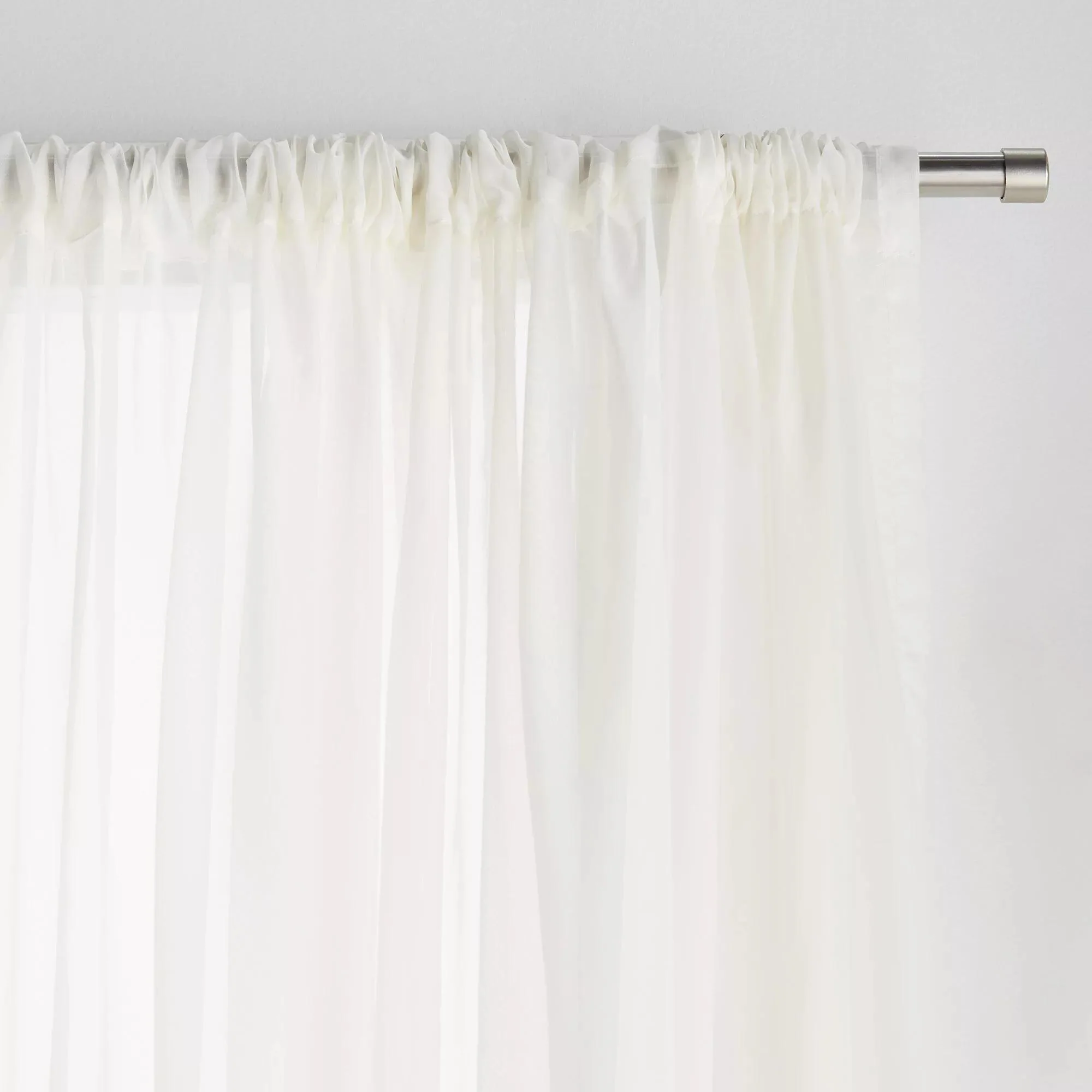 Ivory Rod Pocket Sheer Curtain - Image 7