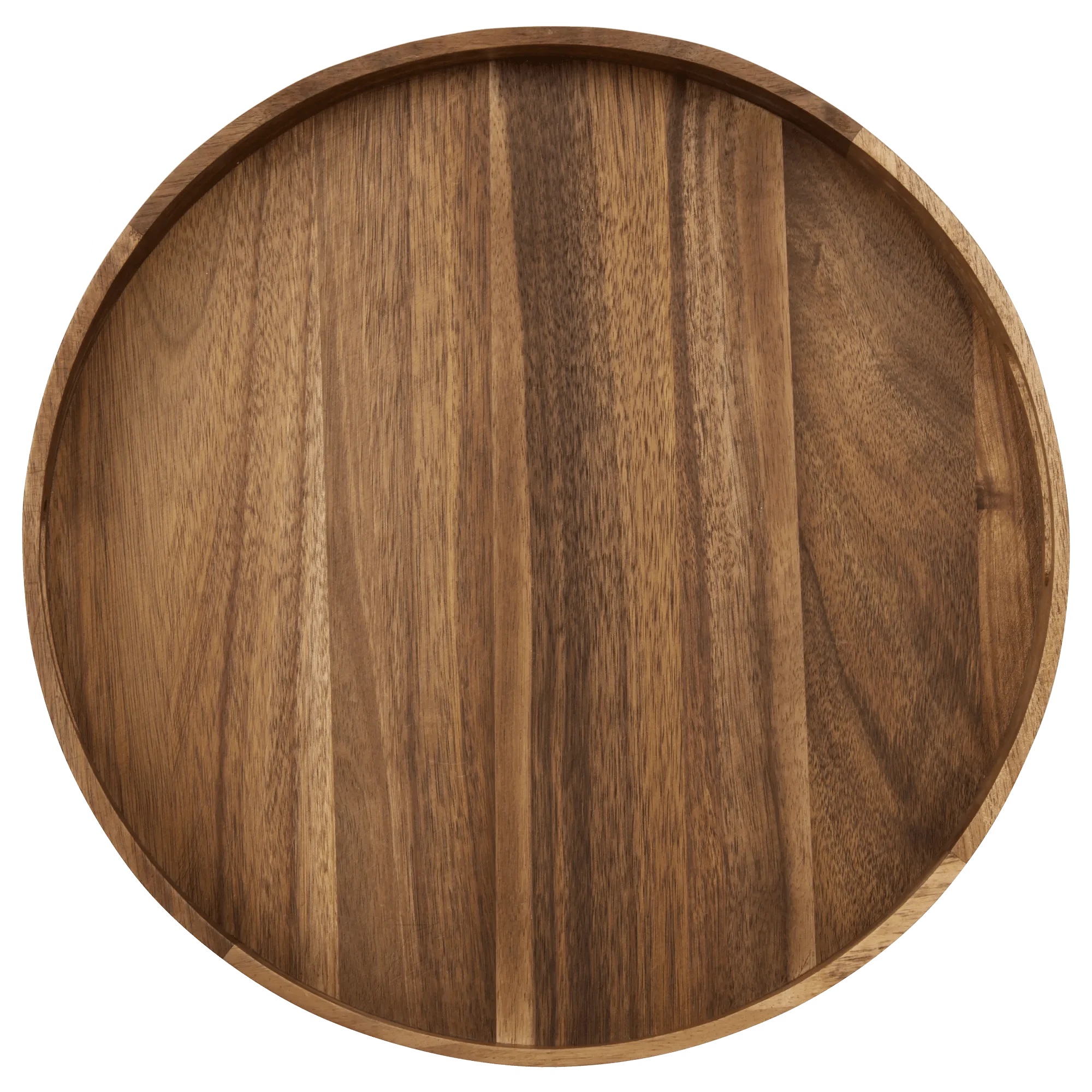Round Acacia Wood Tray - Image 2