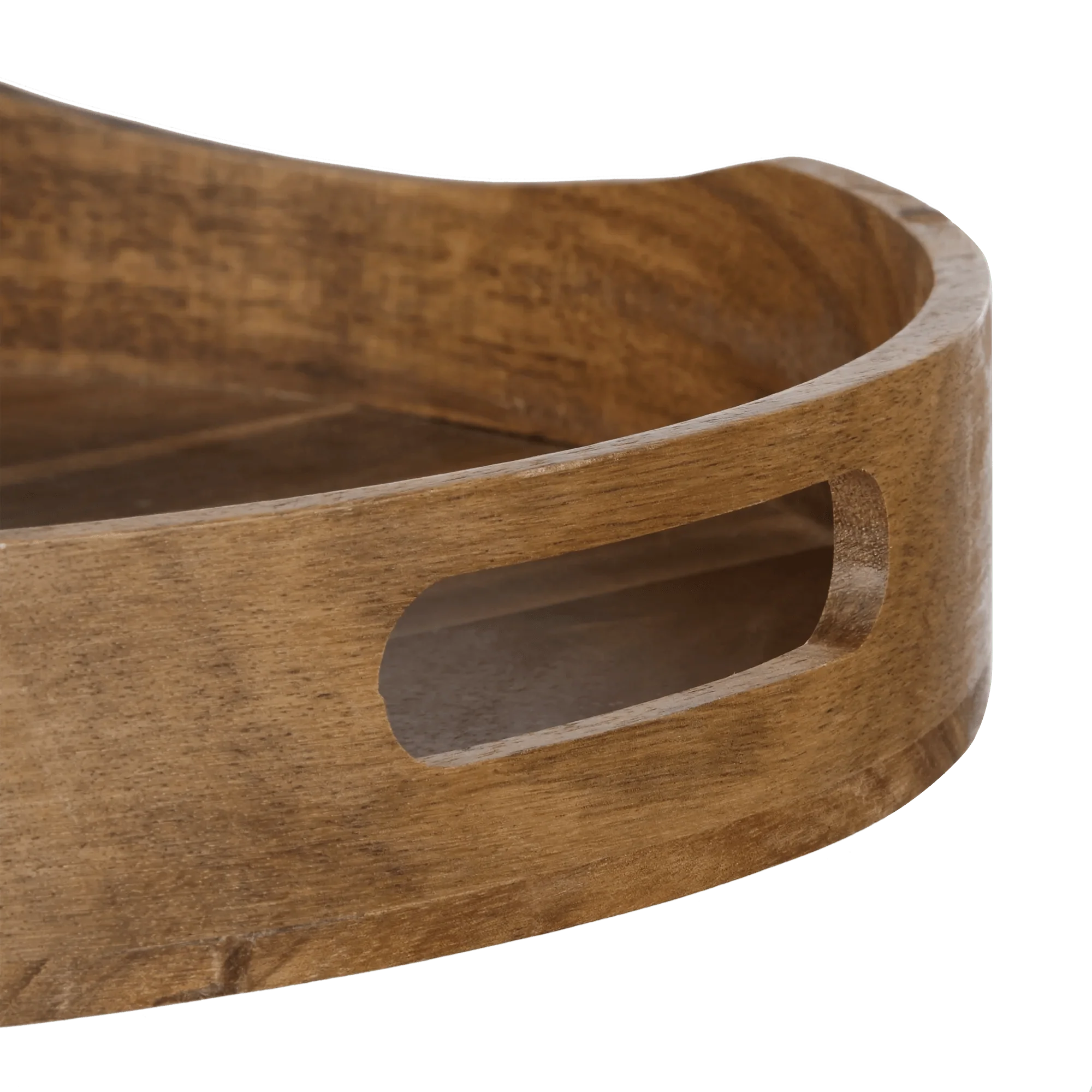 Round Acacia Wood Tray - Image 3