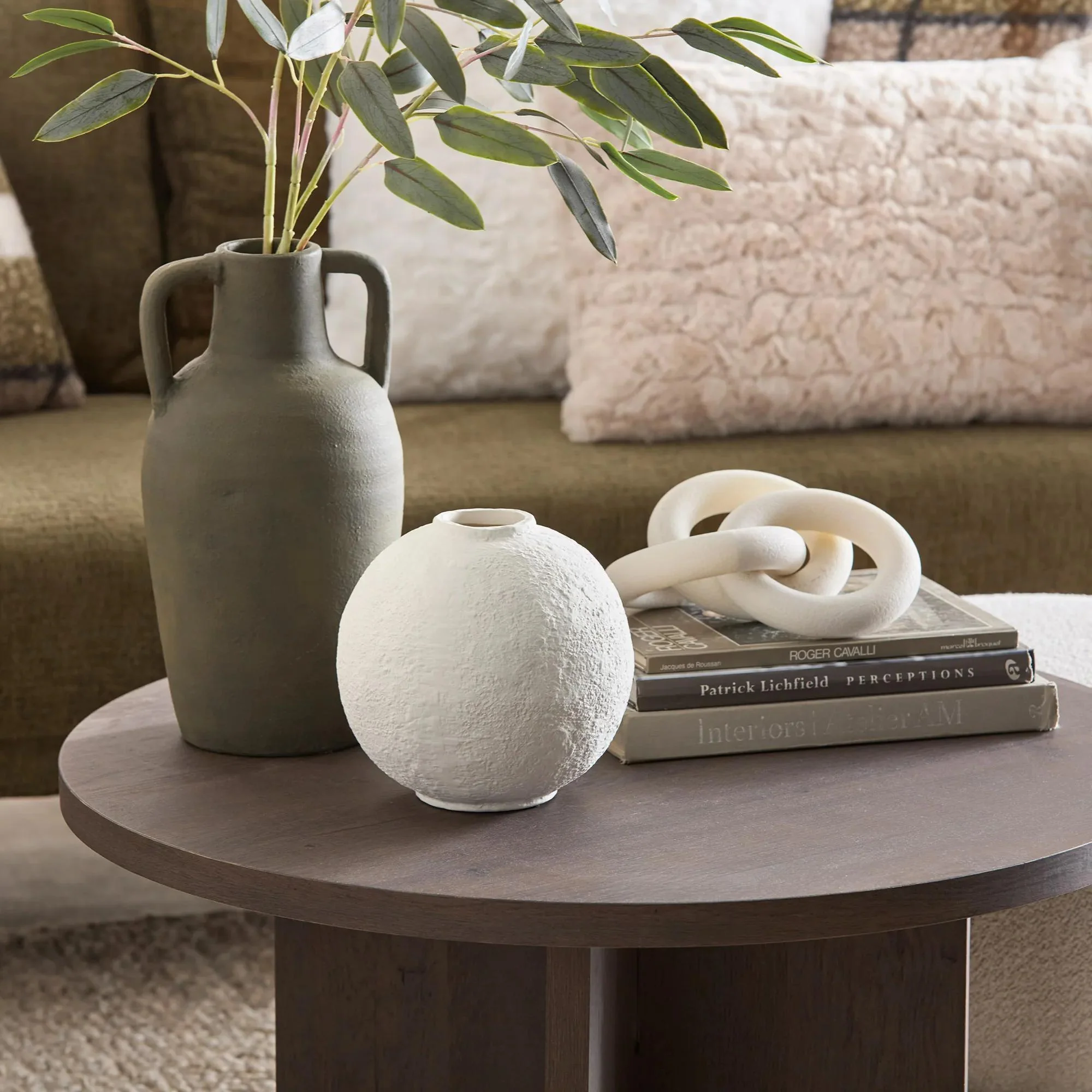 Round Ceramic Table Vase - Image 2