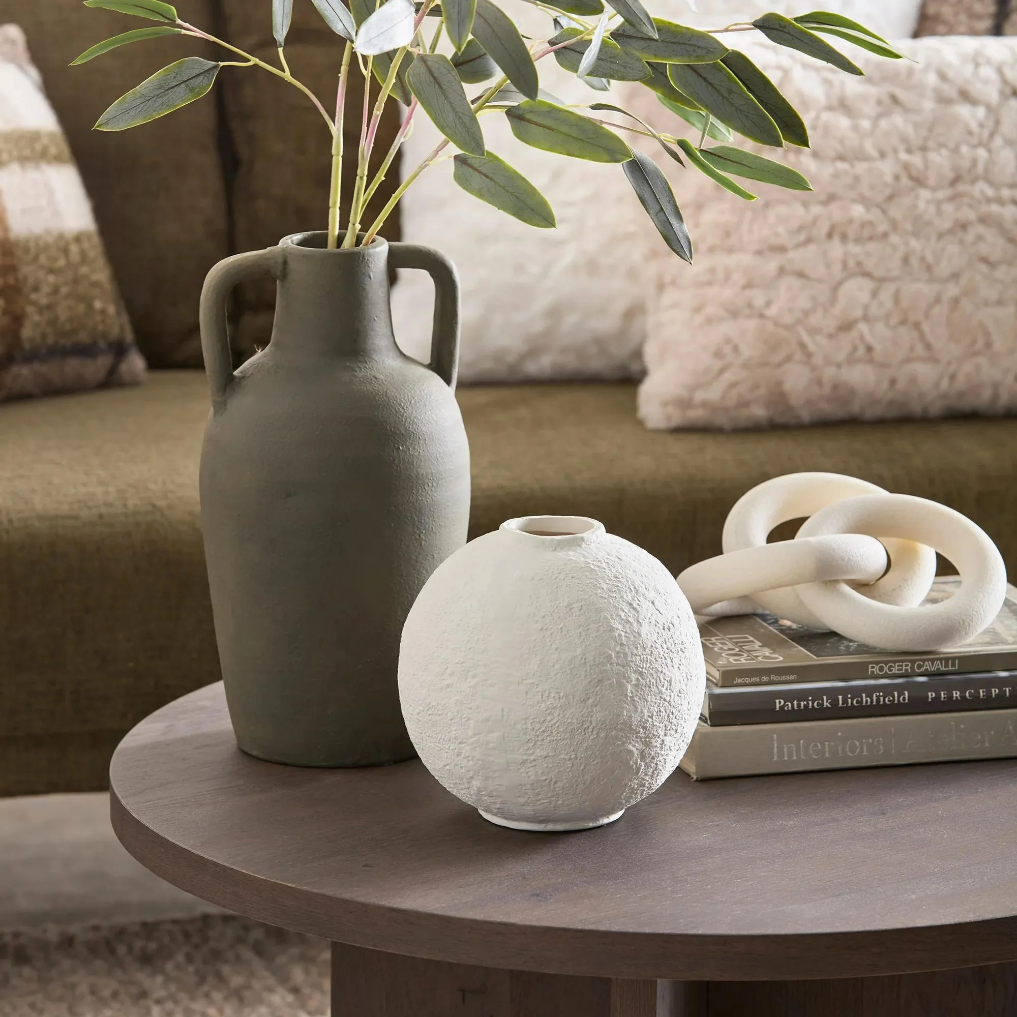 Round Ceramic Table Vase - Image 6