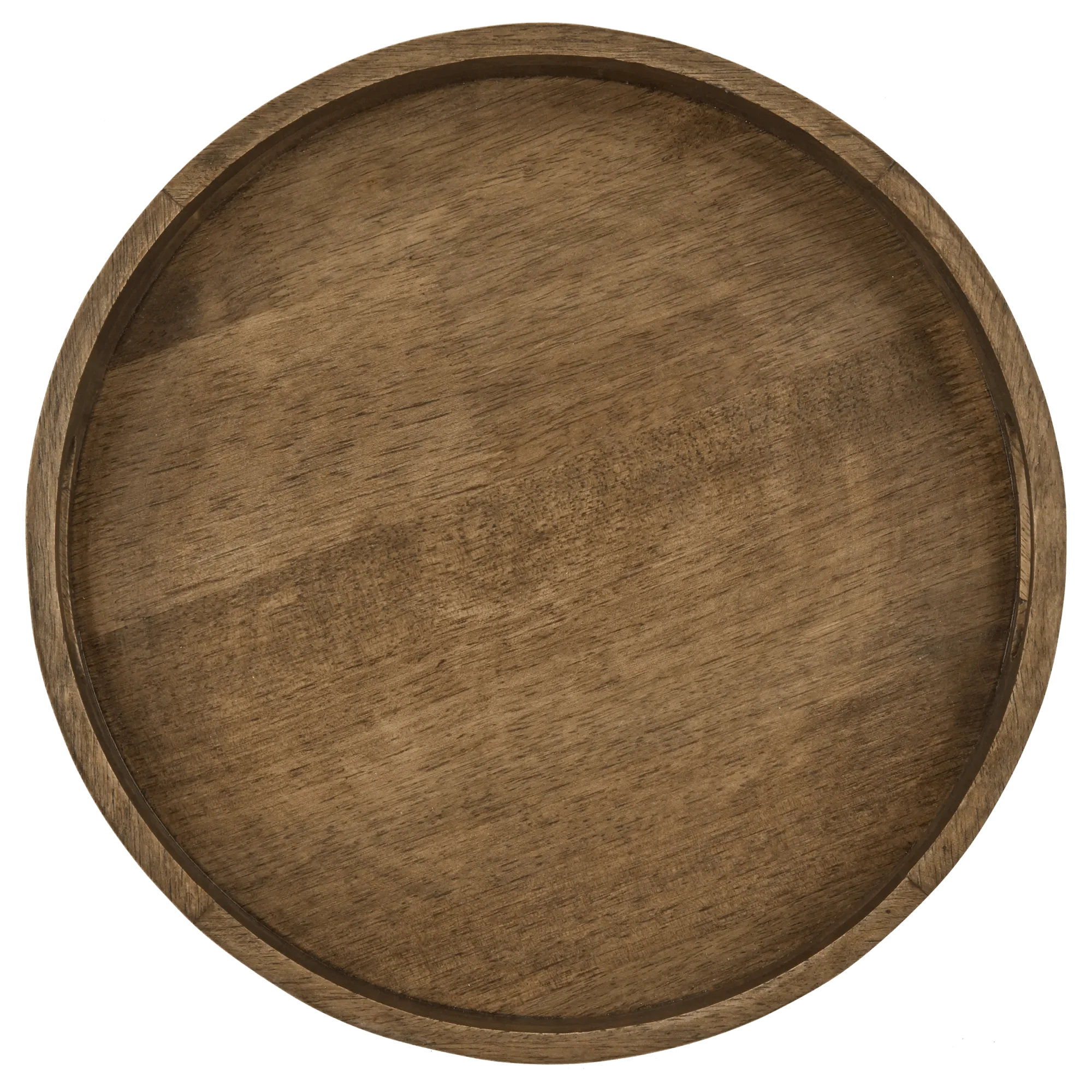 Round Dark Wood Tray - Image 4