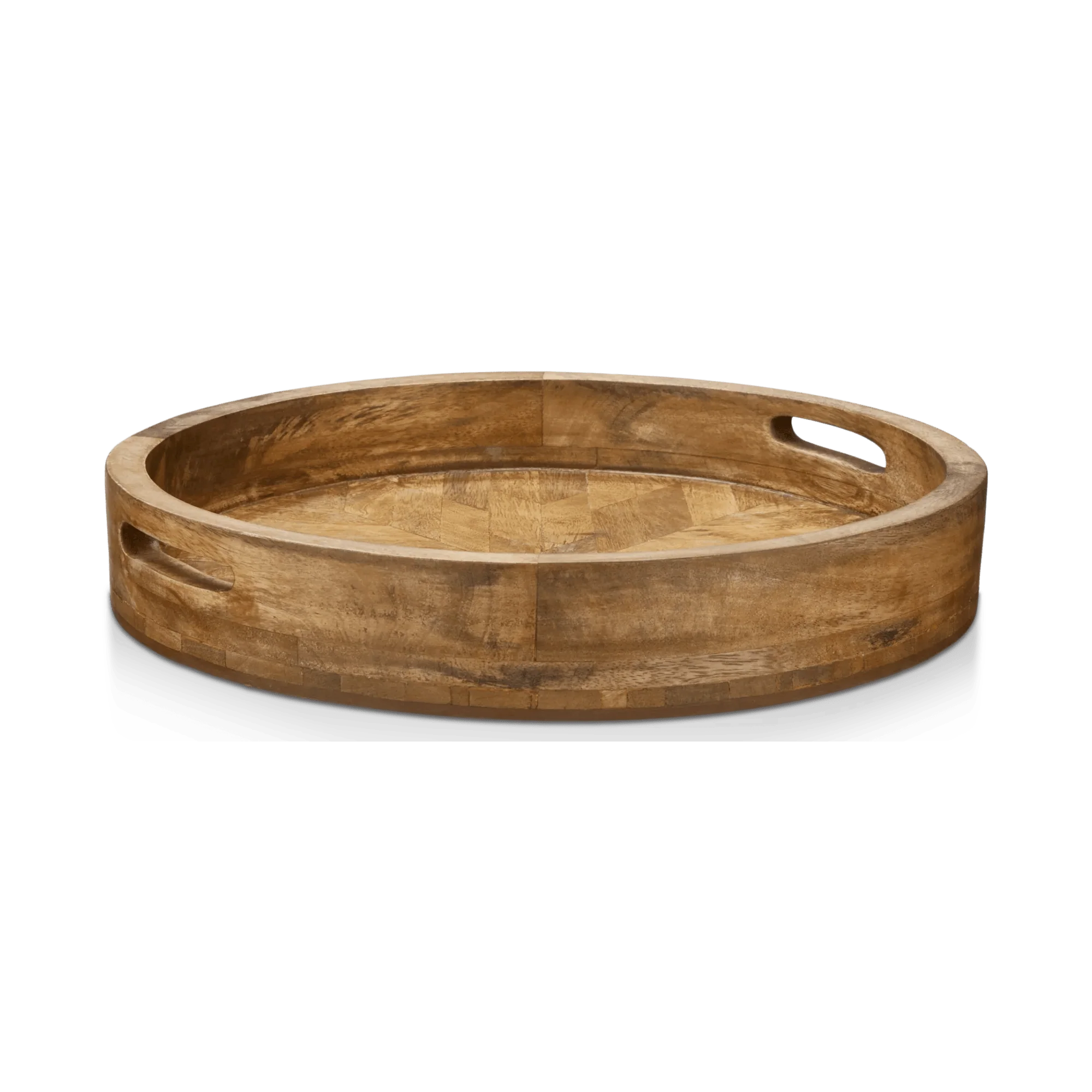 Round Mango Wood Tray - Image 2