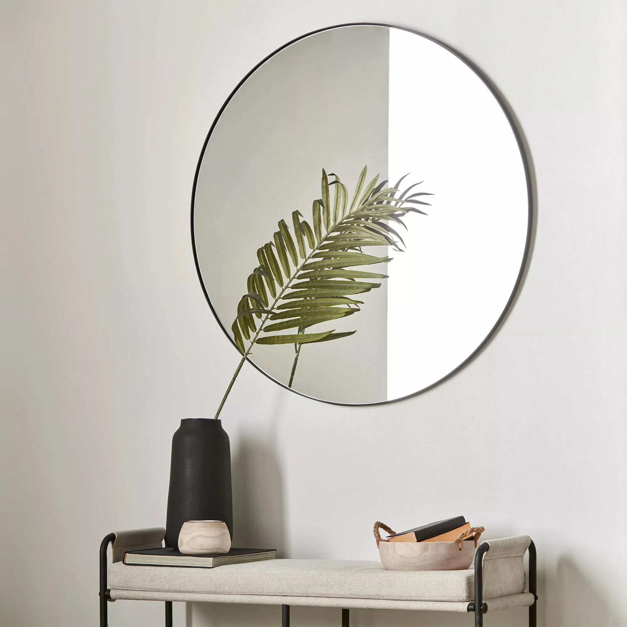 Round Mirror with Black Frame - Image 2