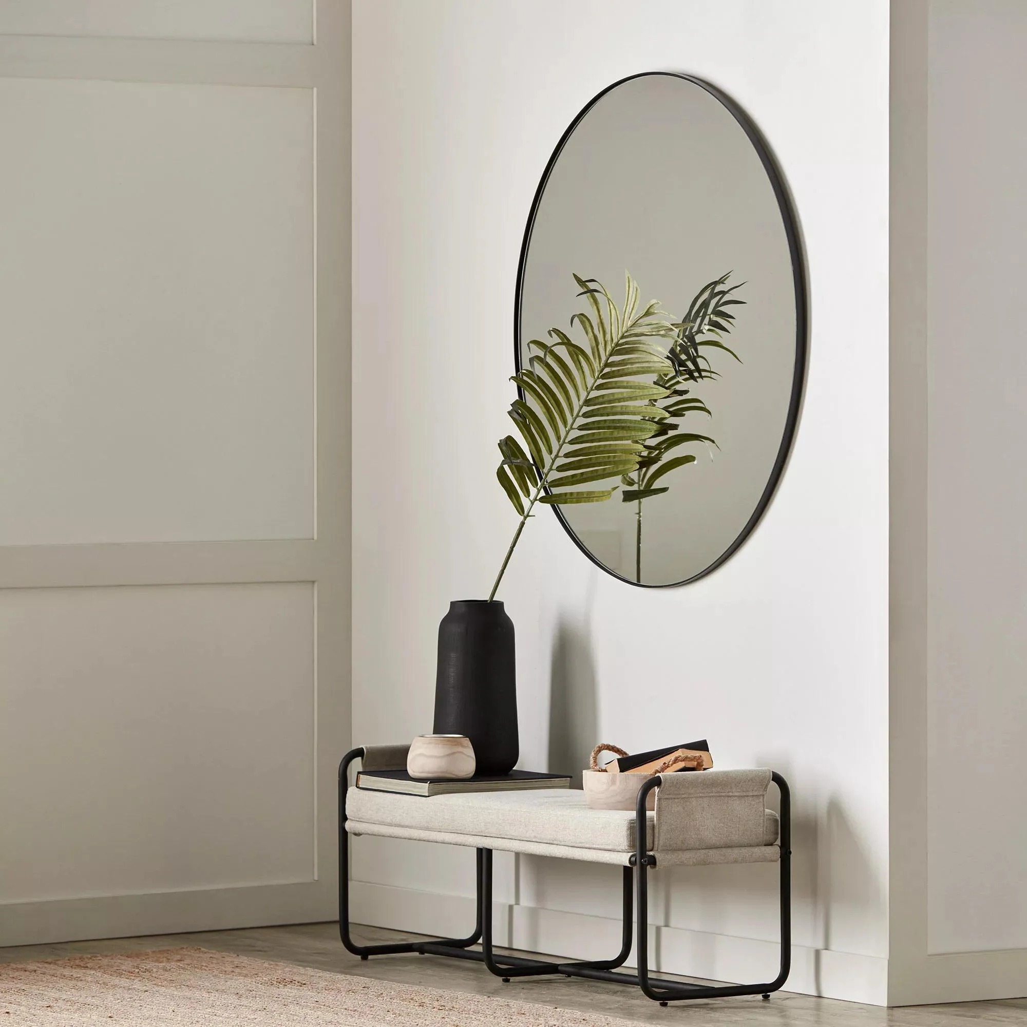 Round Mirror with Black Frame - Image 3
