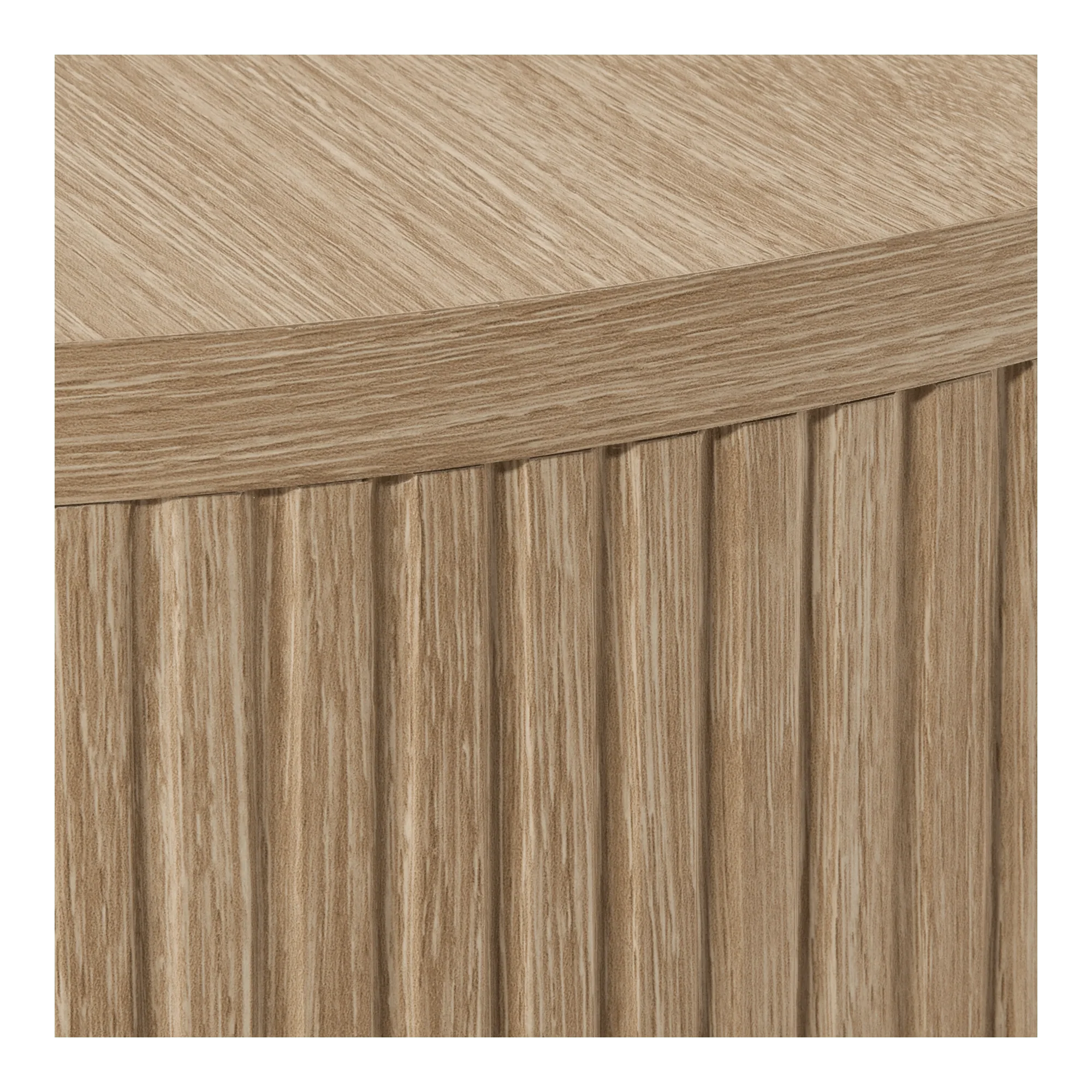 Round Pale Oak Coffee Table - Image 6