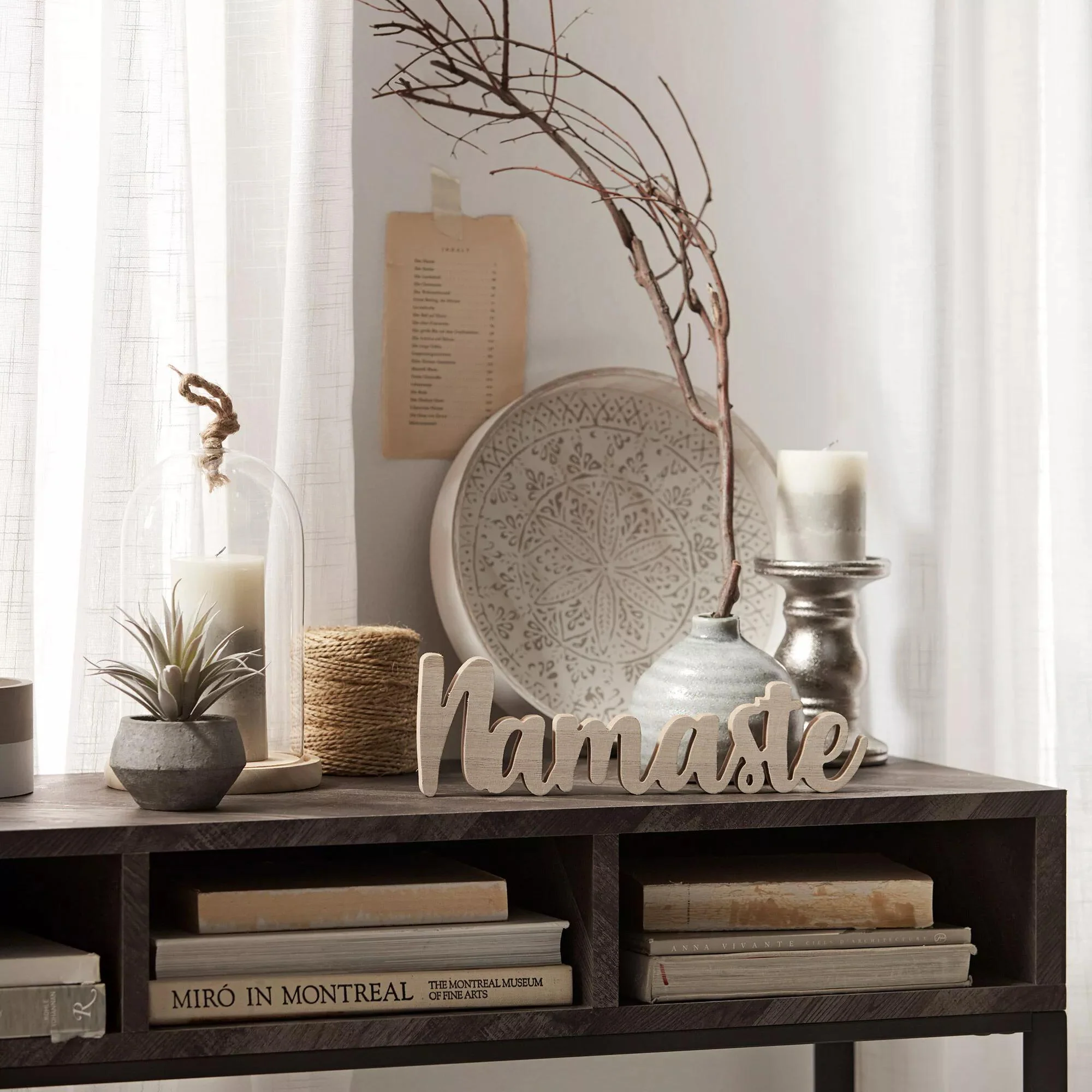 Round Patterned Wood Tray - Image 11