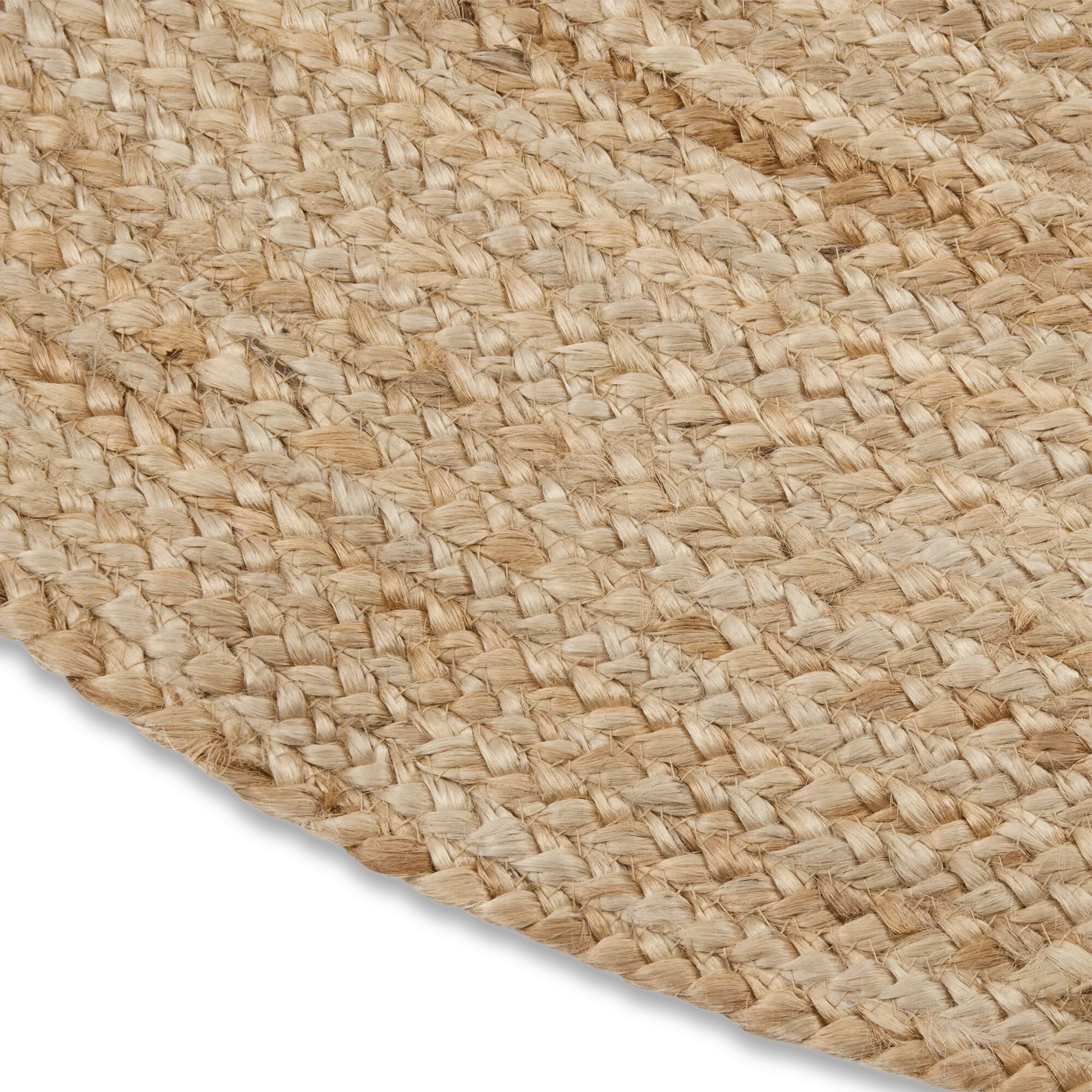 Round Solid Jute Rug - Image 7