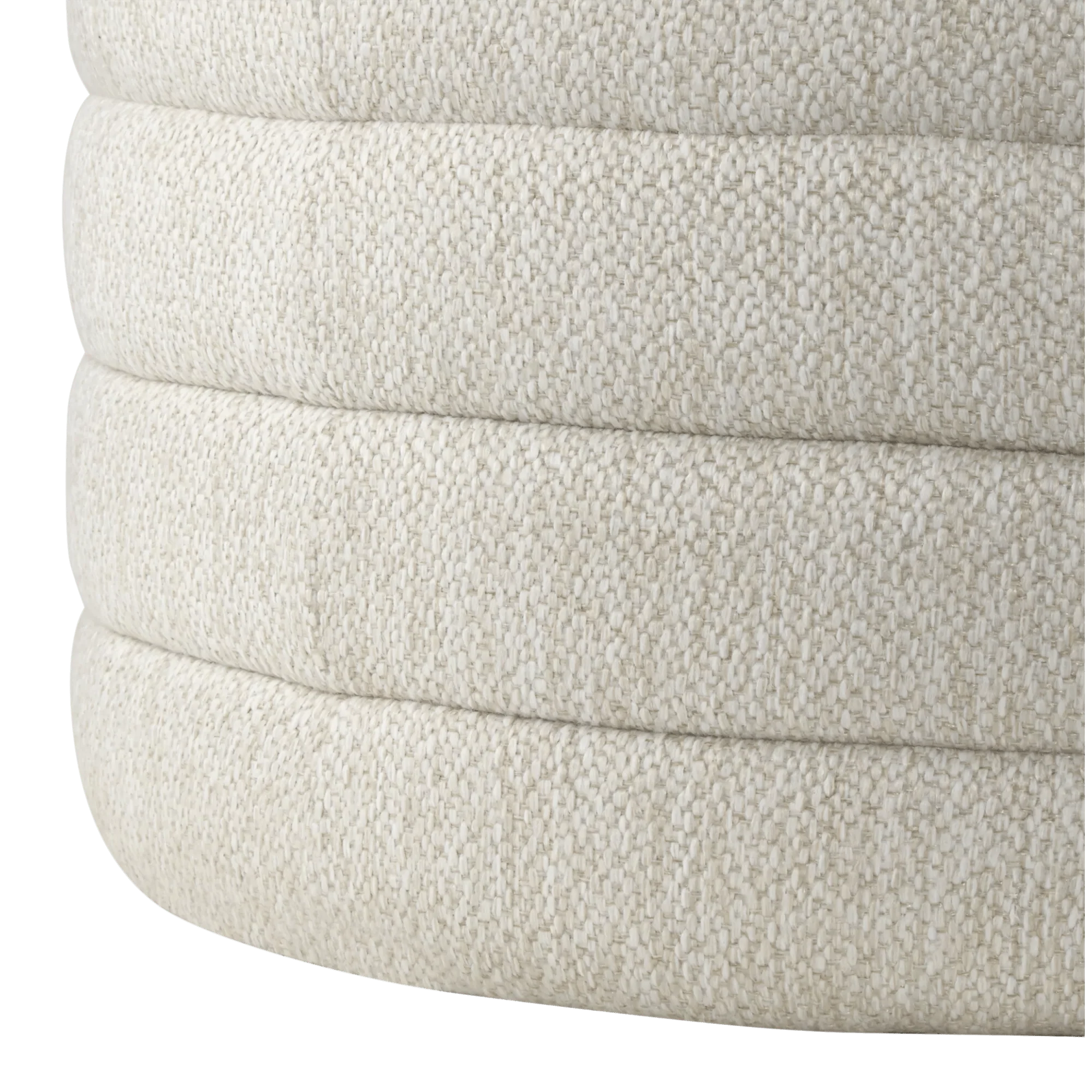 Round Storage Fabric Ottoman - Image 10