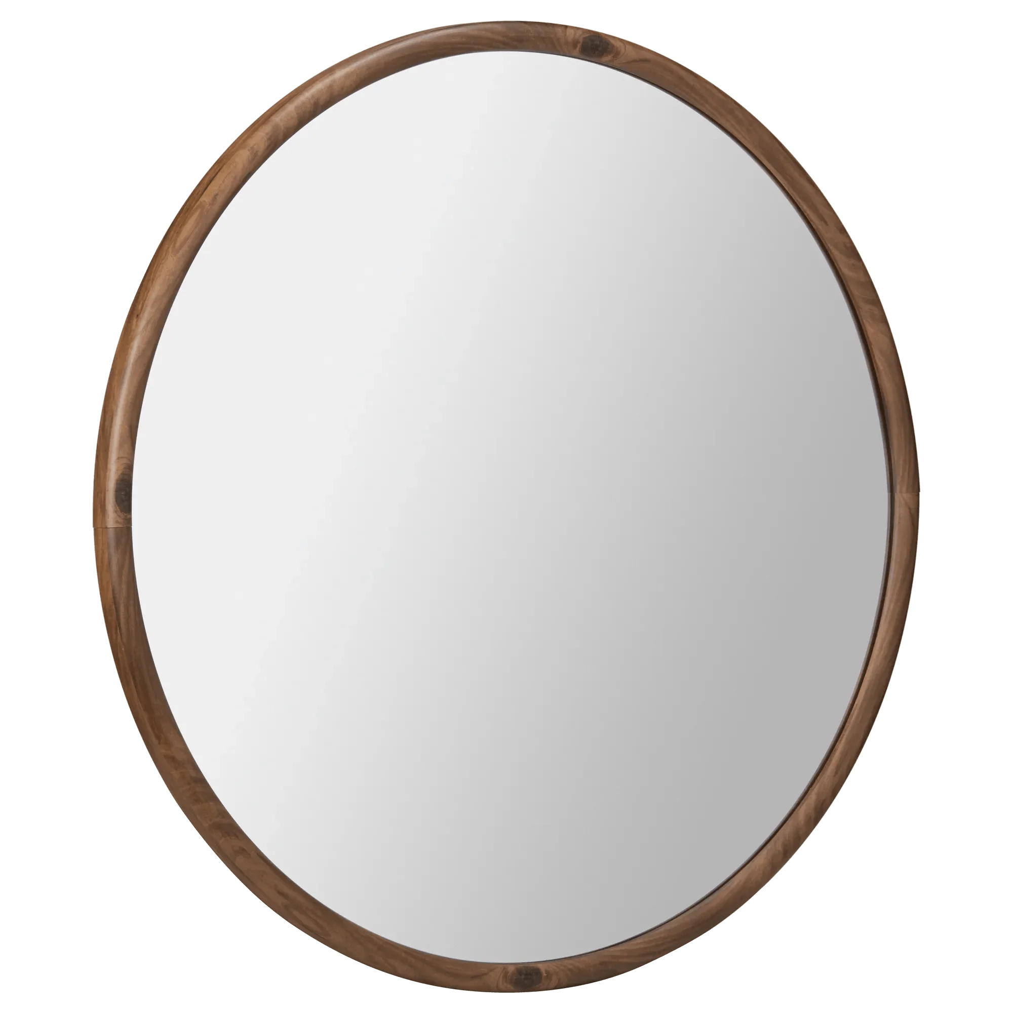 Round Wood Frame Mirror - Image 3
