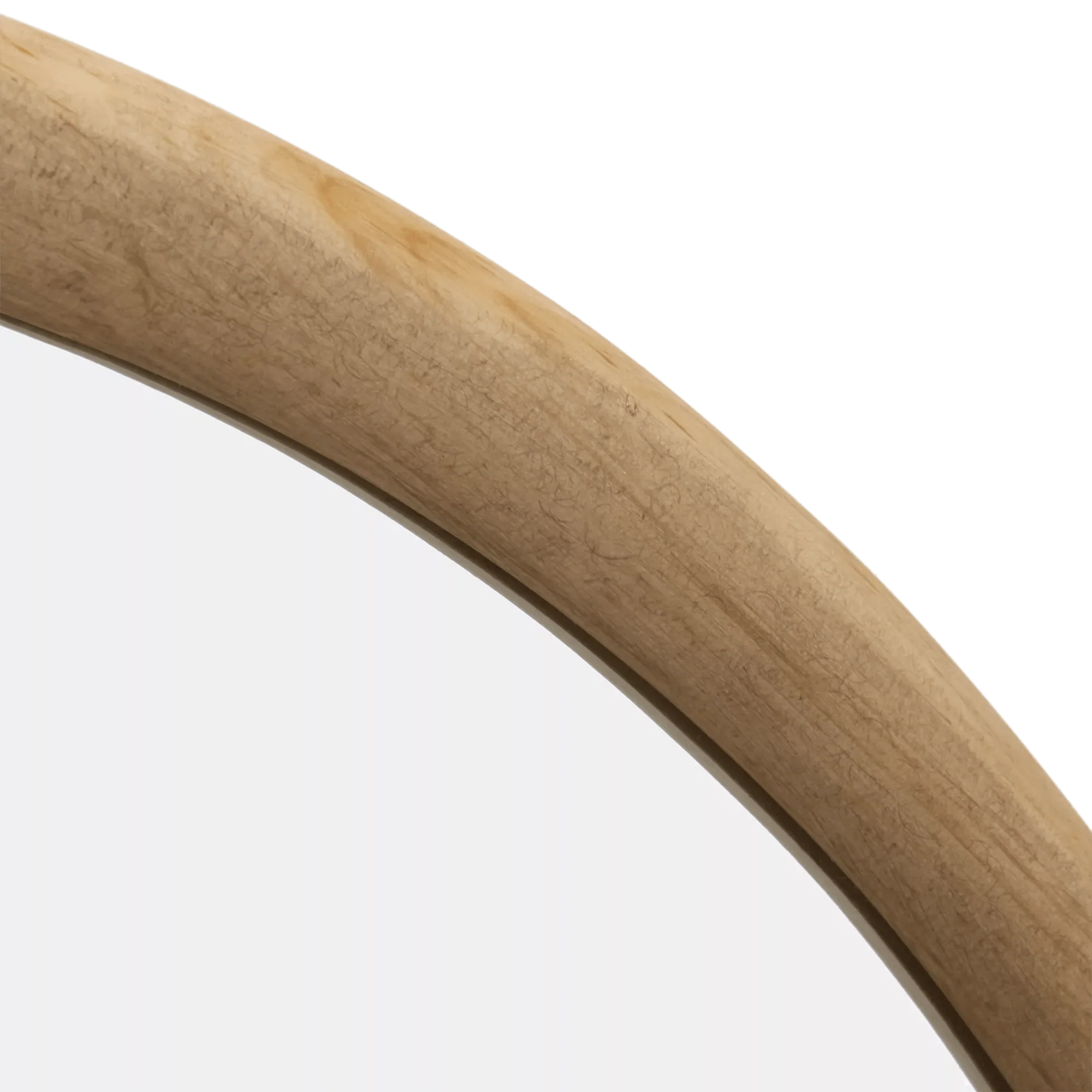 Round Wood-Framed Mirror - Image 4