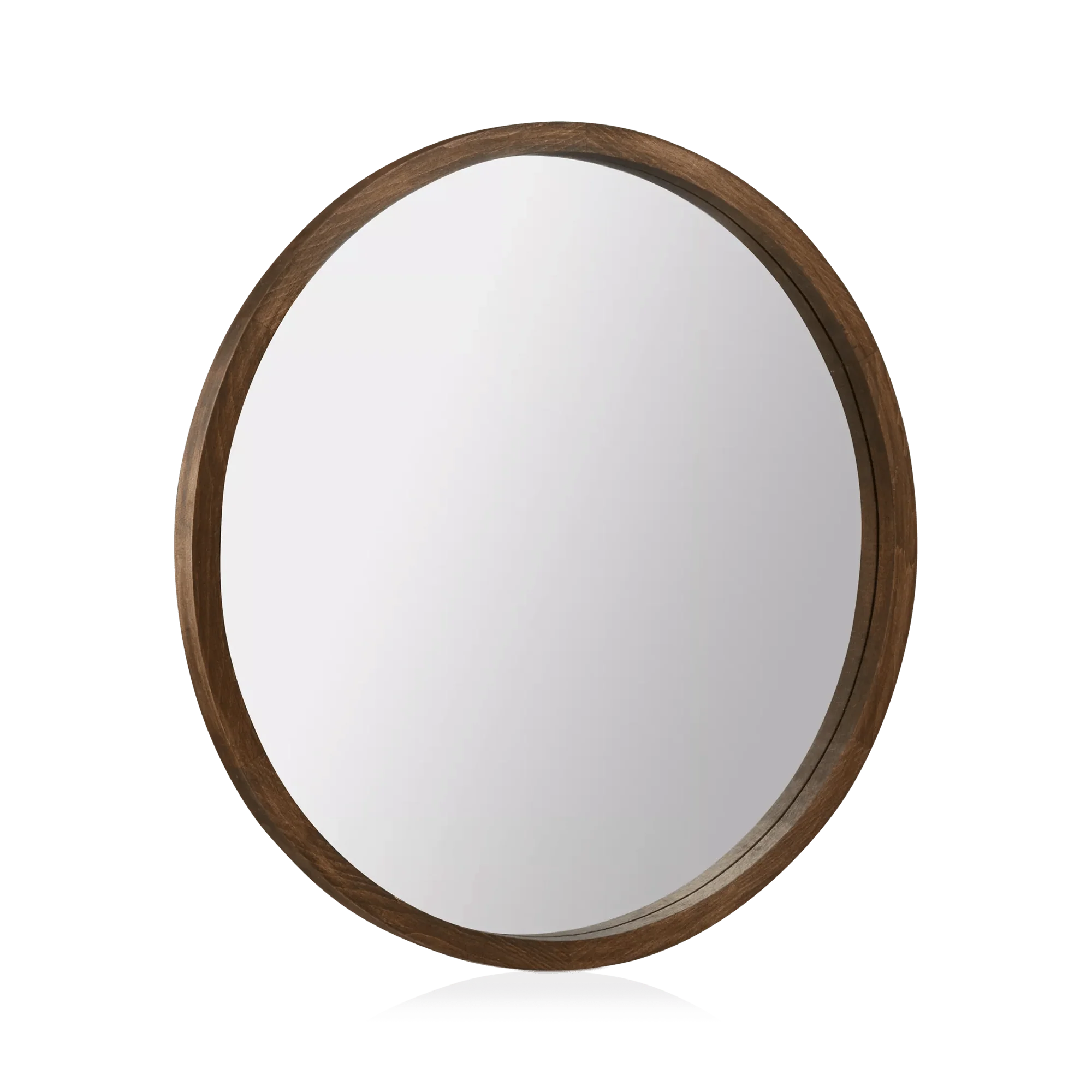 Round Wood Framed Mirror - Image 2