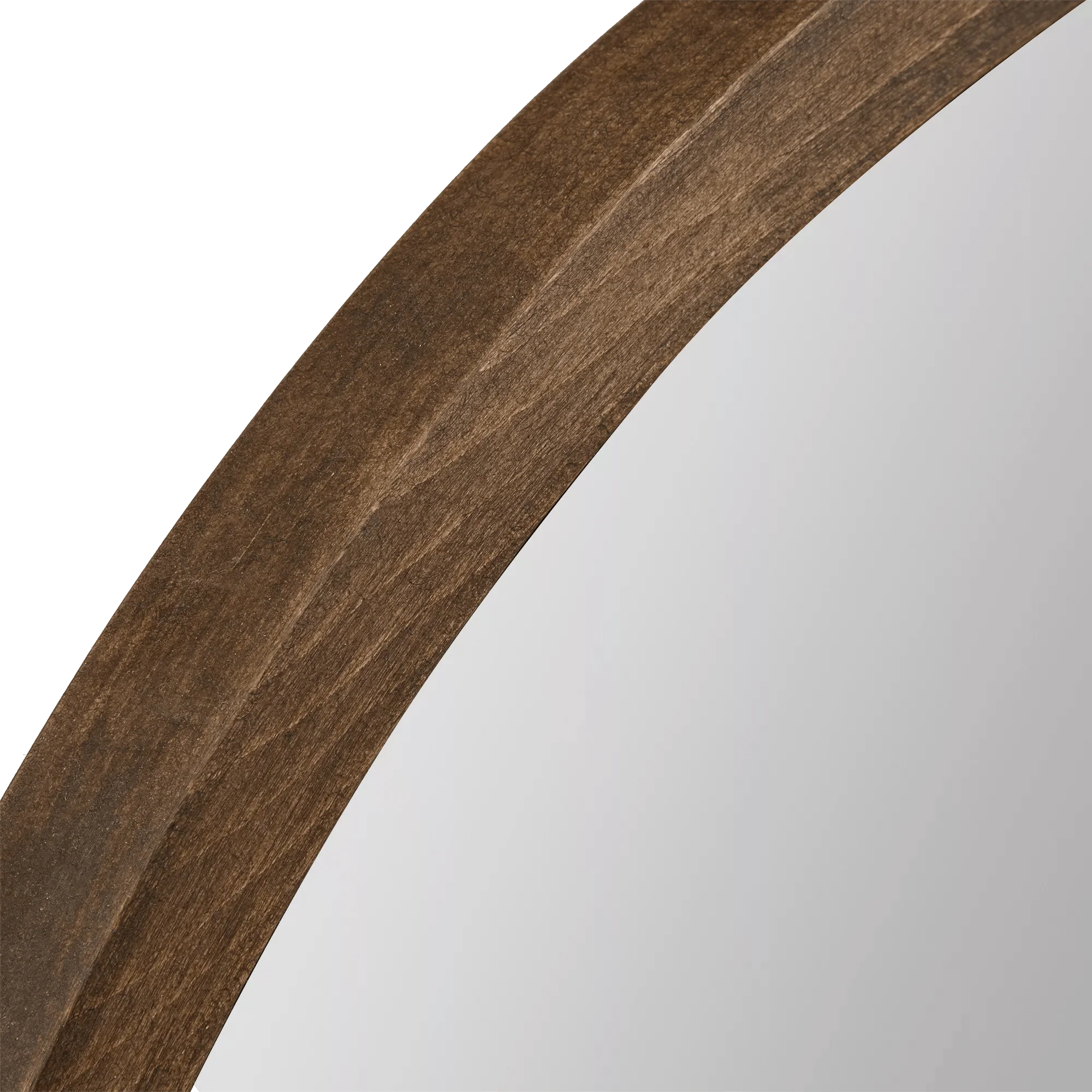 Round Wood Framed Mirror - Image 3