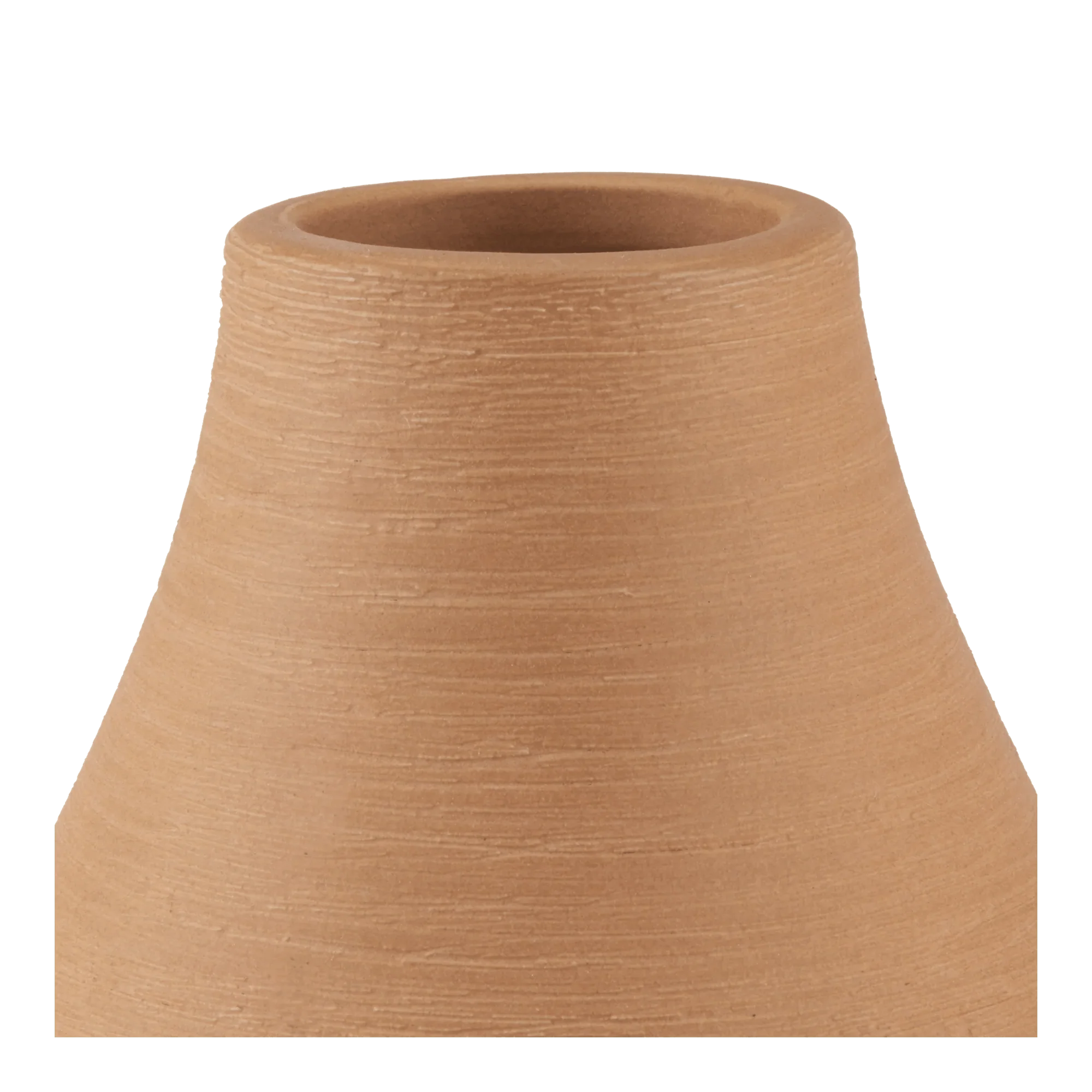 Rounded Terracotta Decorative Vase - Image 2