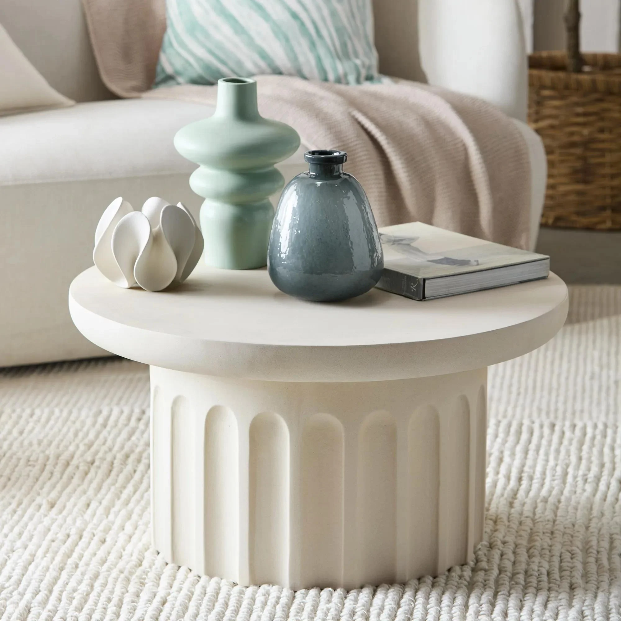 Arched Beige Coffee Table - Image 5