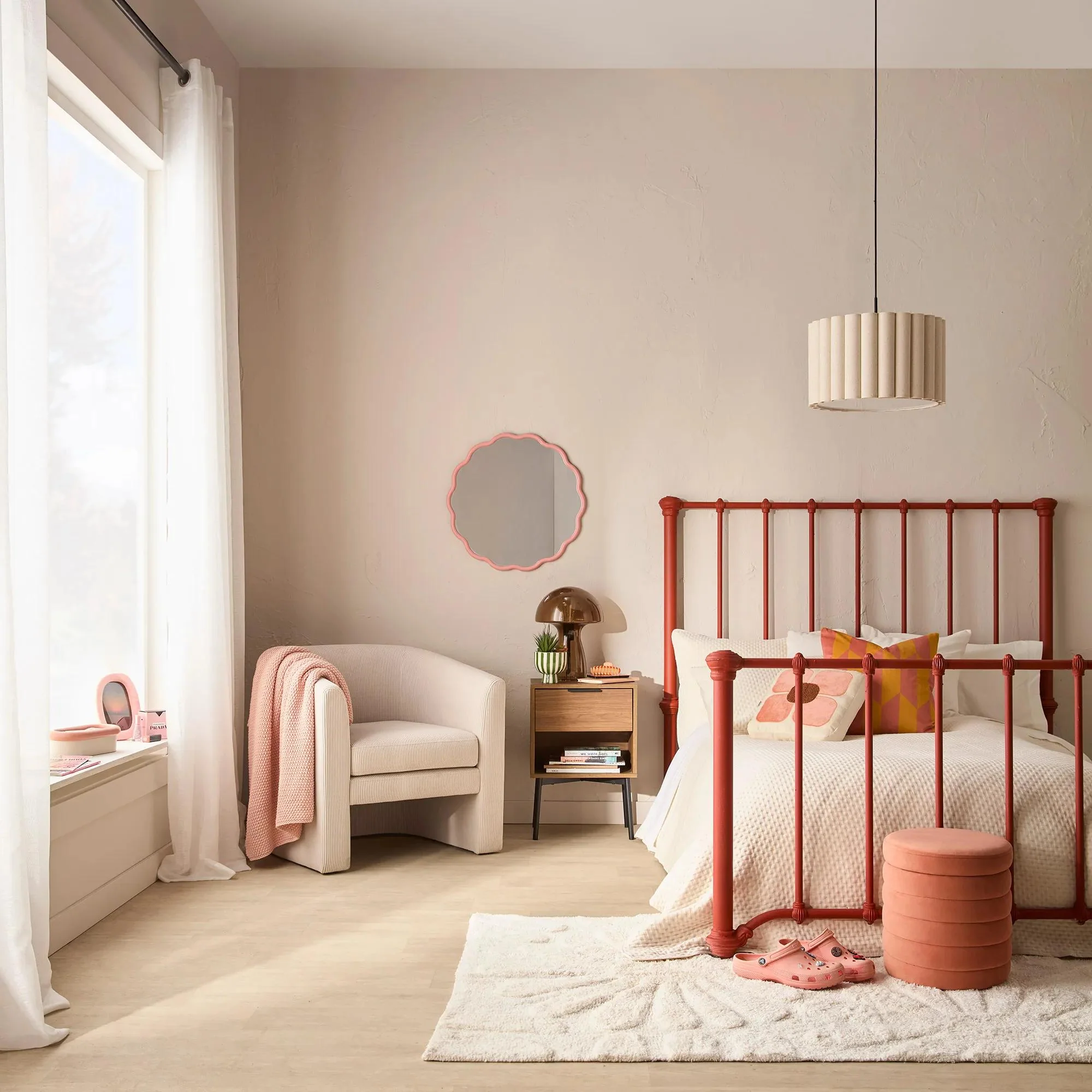 Pink Scalloped Mirror - Image 2