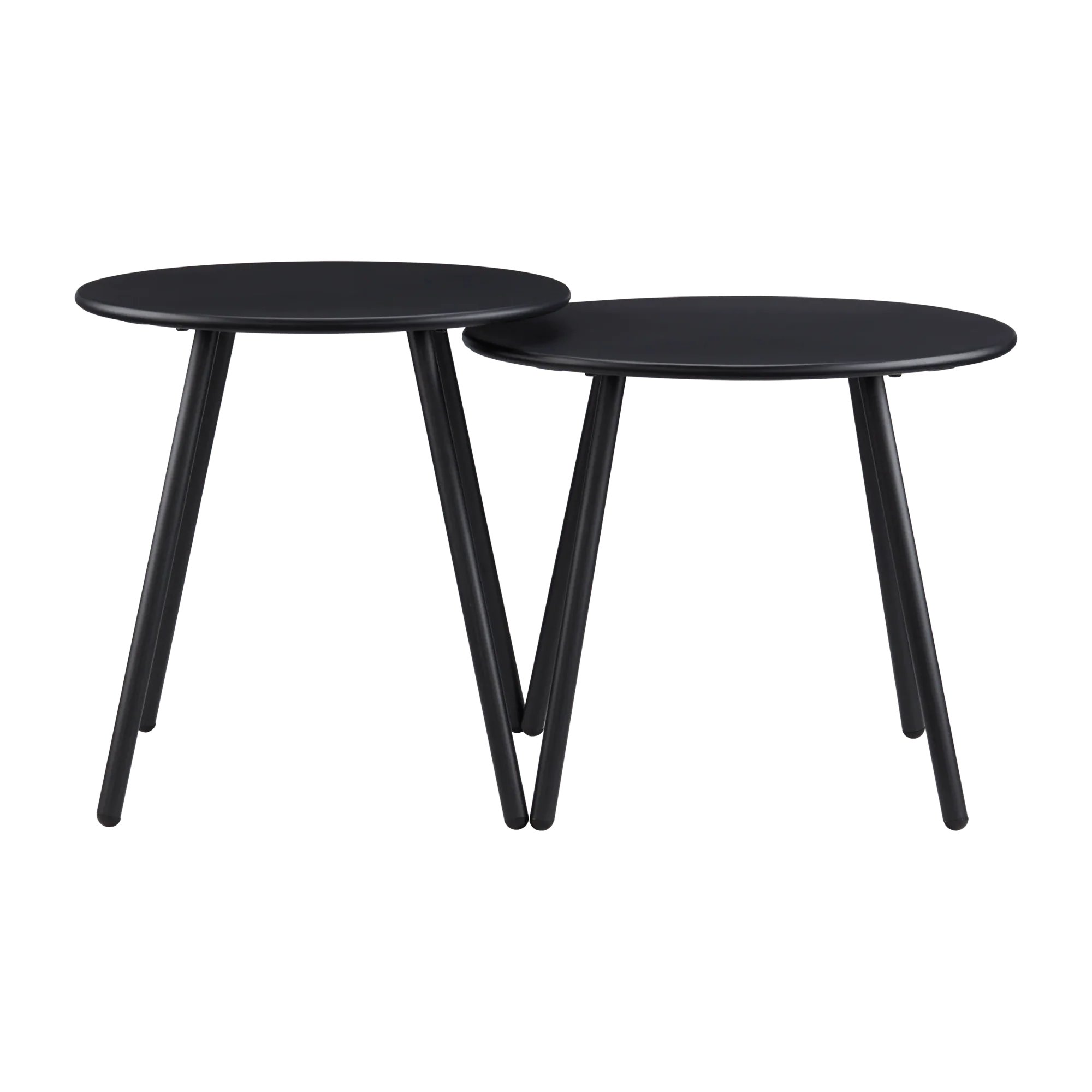Set of 2 Outdoor Black Metal Tables - Image 2