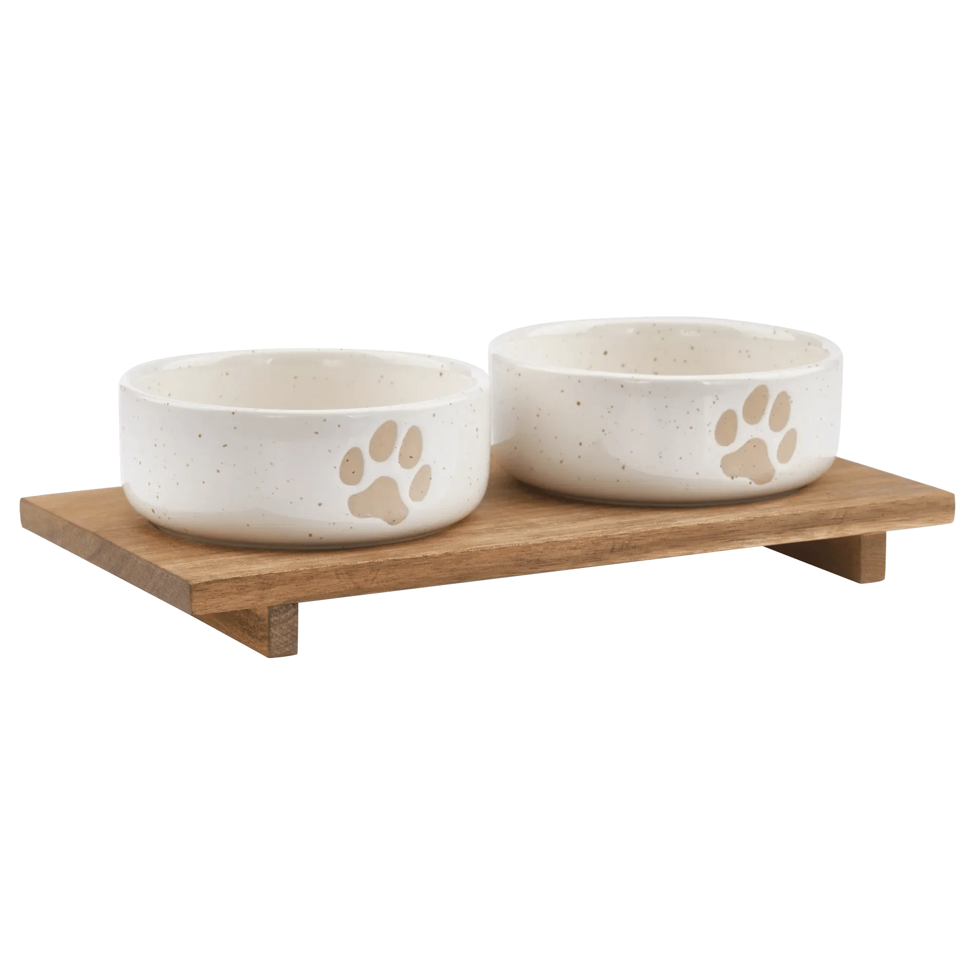 Set of 2 Pet Paw Ceramic Bowls - Image 2