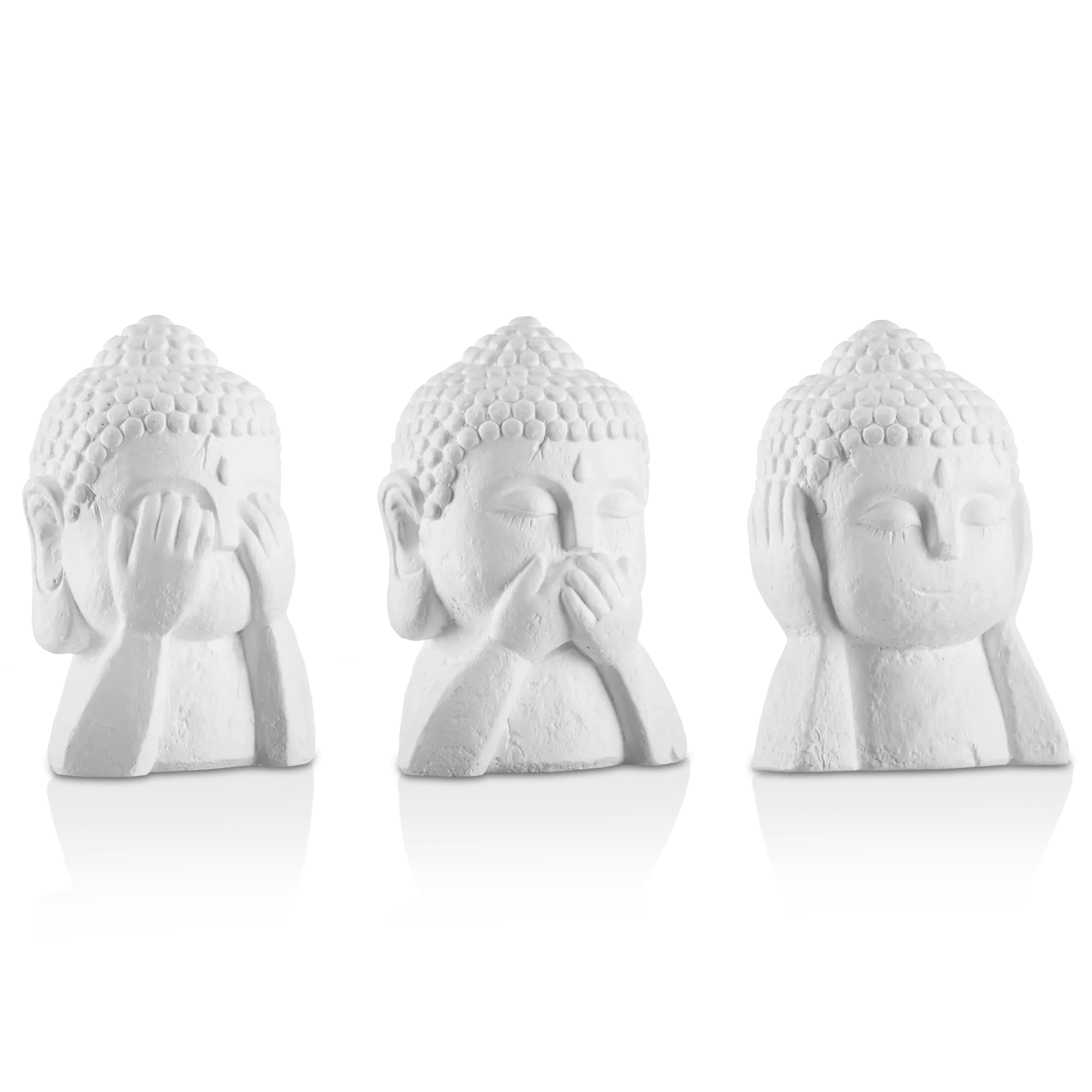 Set of 3 Buddha Statues - Image 2