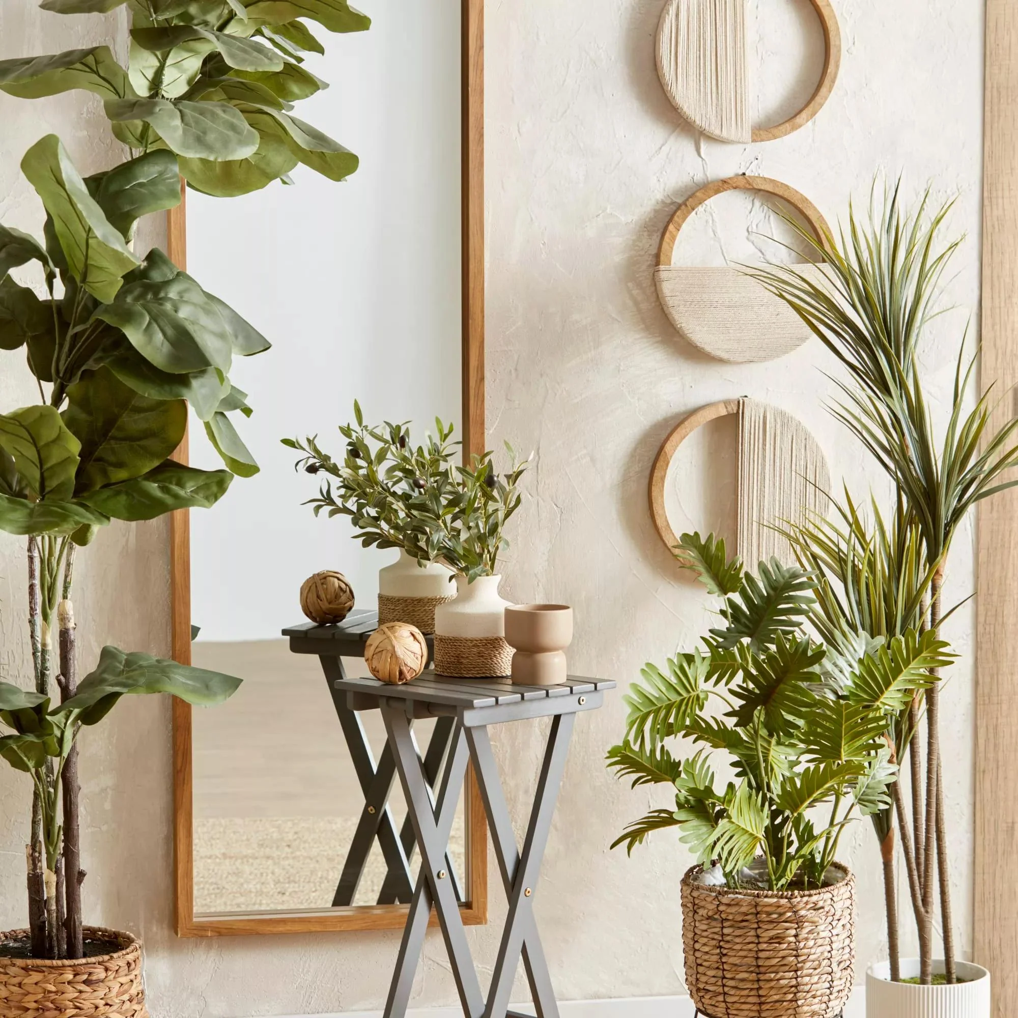 Speckled Ceramic and Rattan Vase - Image 12