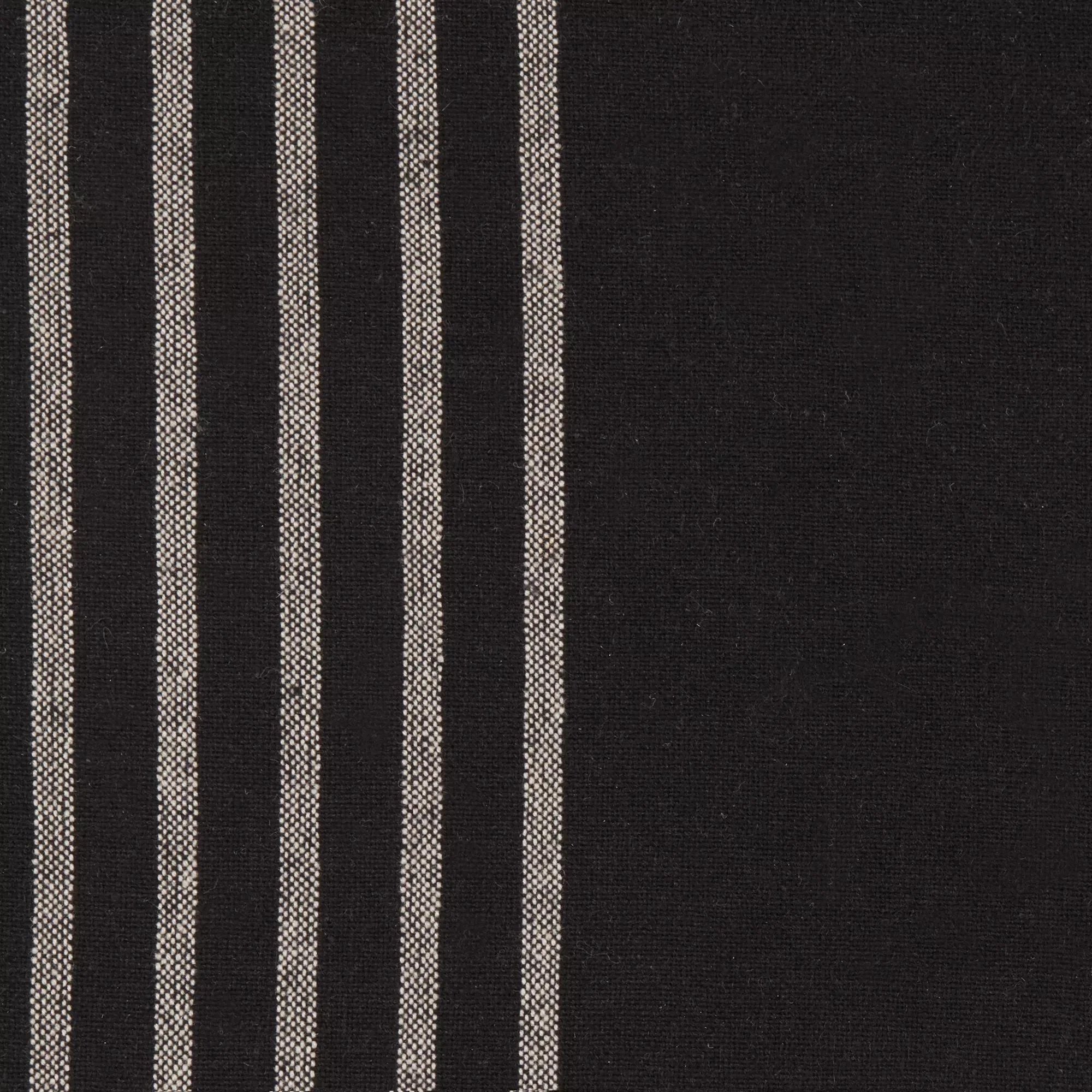 Set of 4 Black & Natural Fringed Fabric Placemats - Image 3