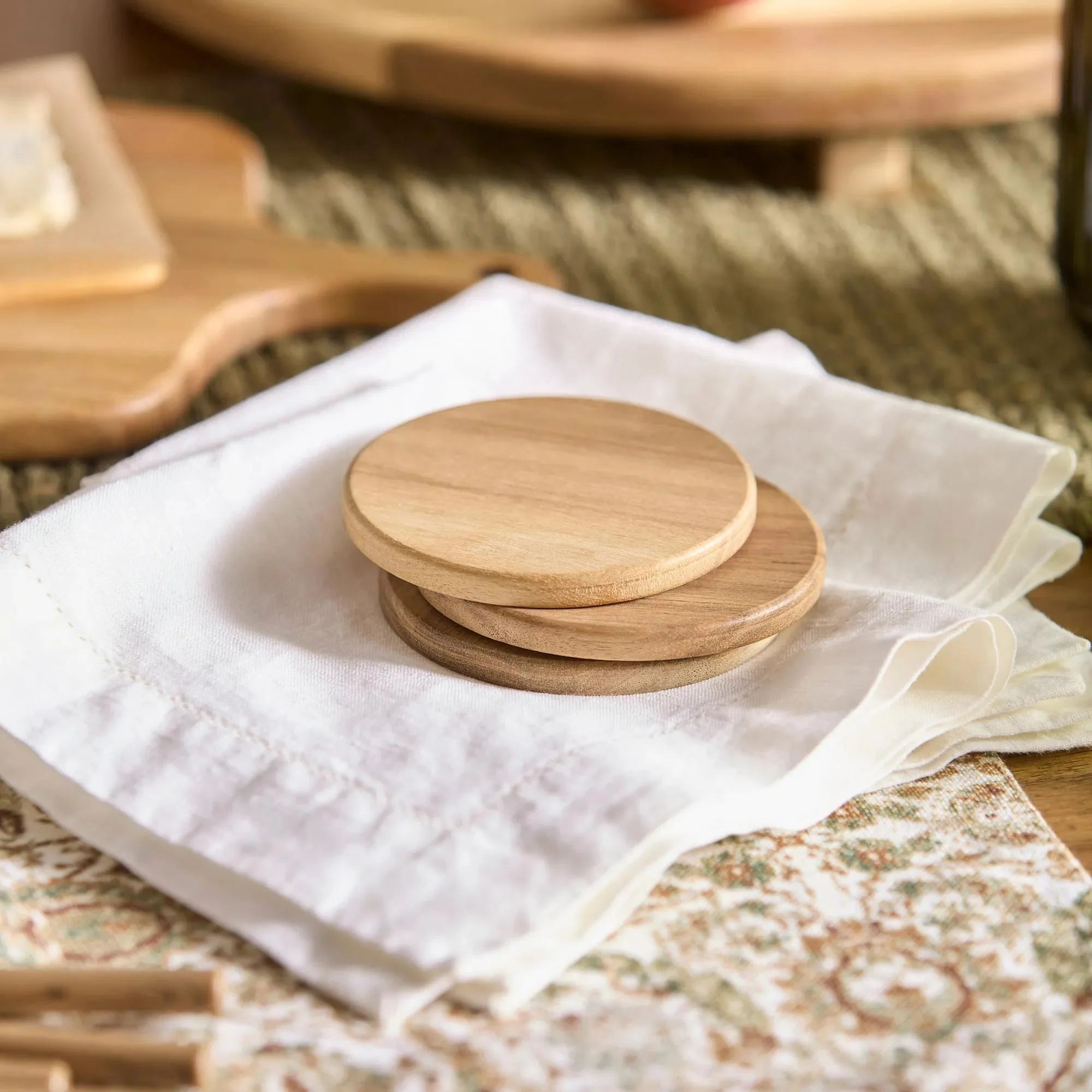 Set of 4 Wood Coasters - Image 10